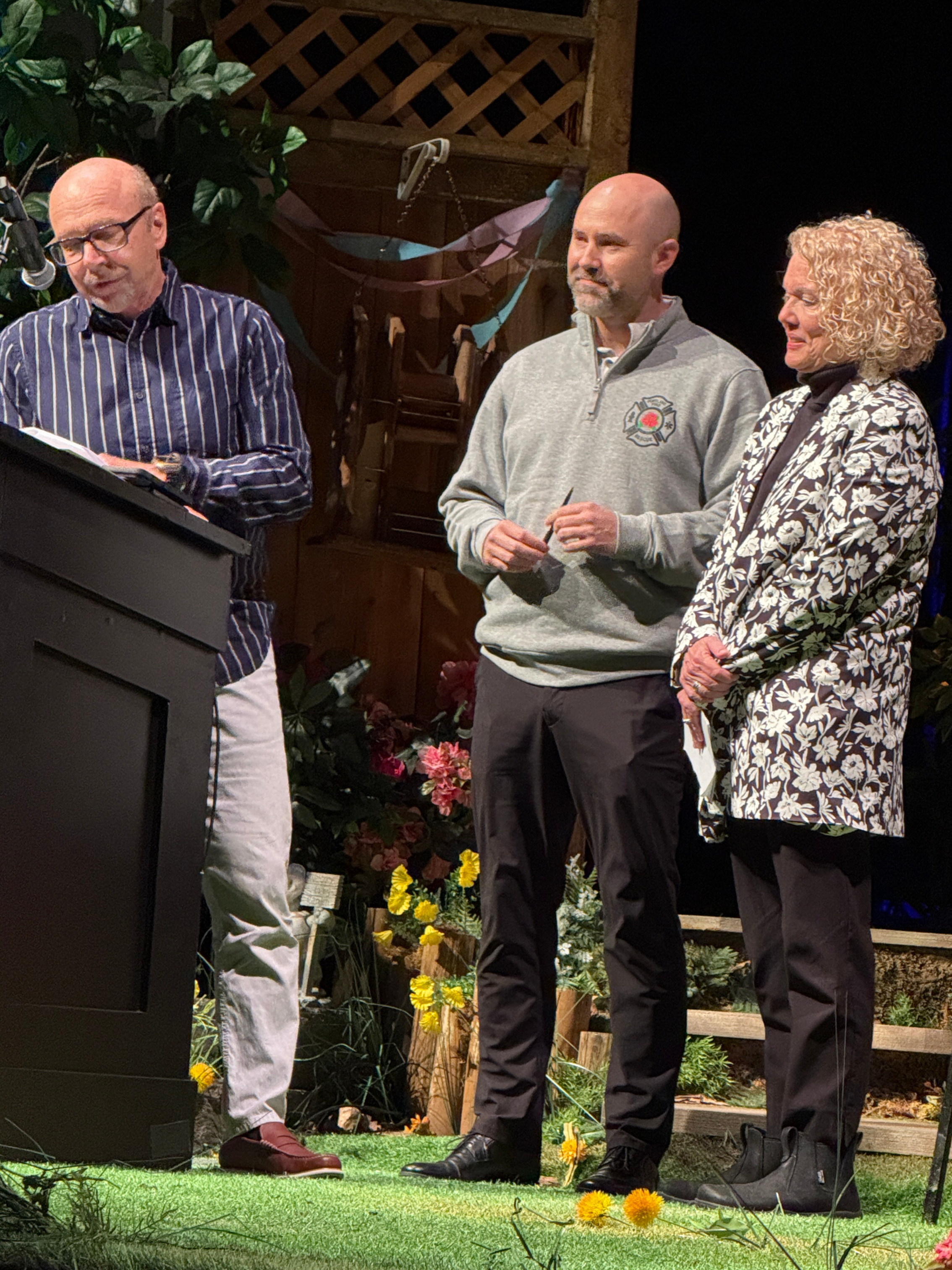 PDNA President Bruce Studer and Councilor Olivia Clark and Eric Zimmerman, Portland City Council District 4