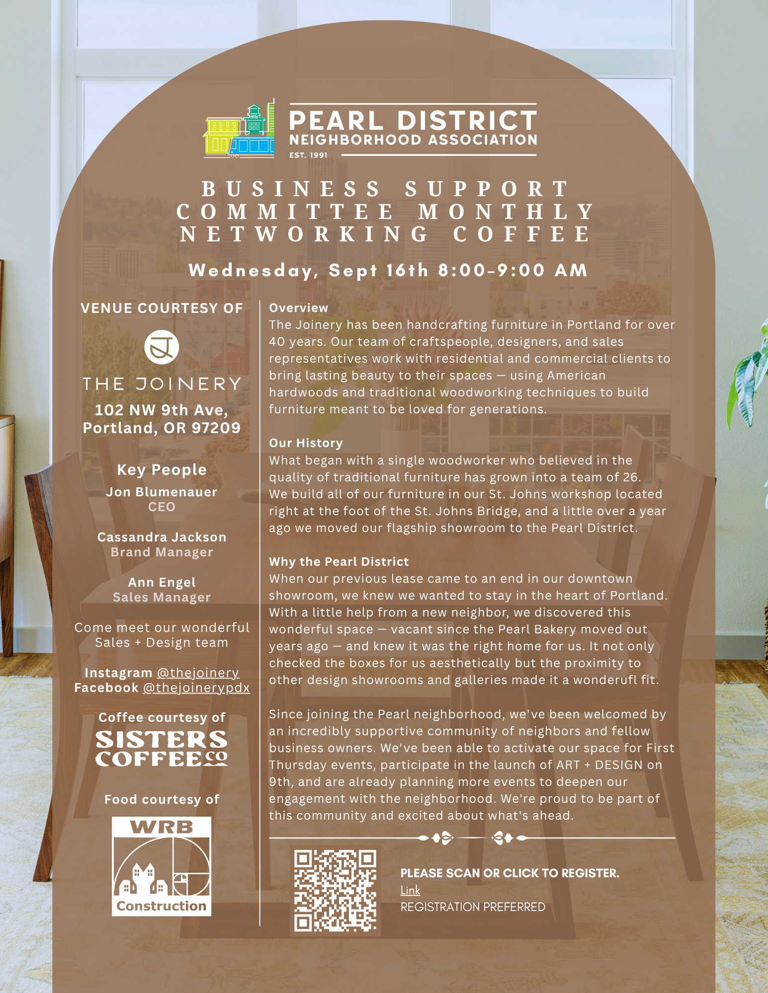 September Business Support Monthly Meeting poster 