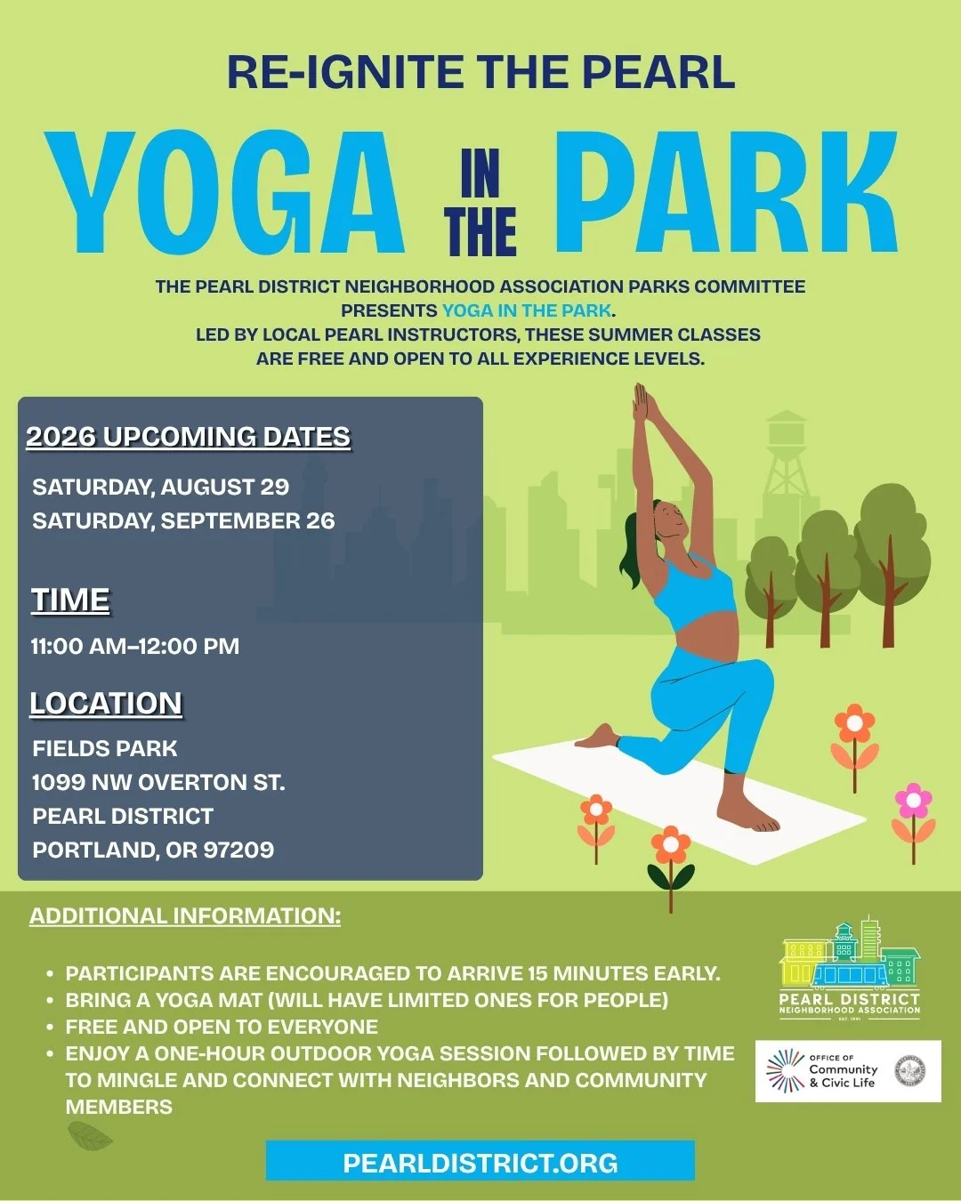 2026 PDNA Re-ignite Yoga in the park
