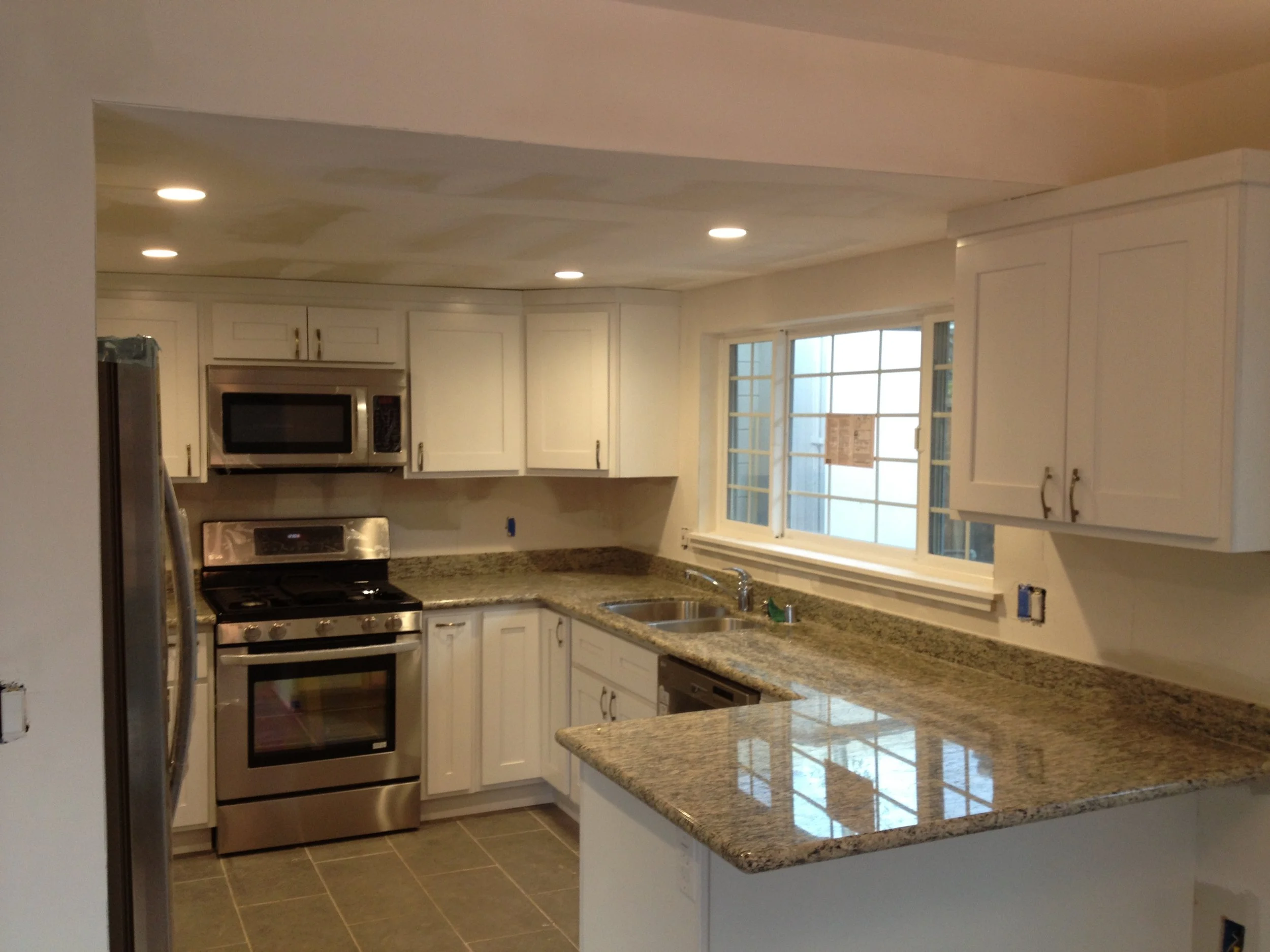 This kitchen was a complete to the studs remodel, bringing a 1940s cabin into the 21st century.