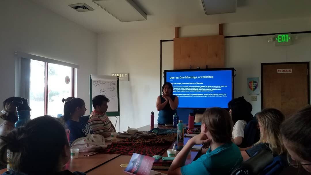 Partner, co-educator and executive director of @genesis_for_youth Mary Lim-Lampe facilitating workshop in the bay on the power of one on one meetings in building community and movements

#micahfellows #dojustice #lovermercy #walkhumbly