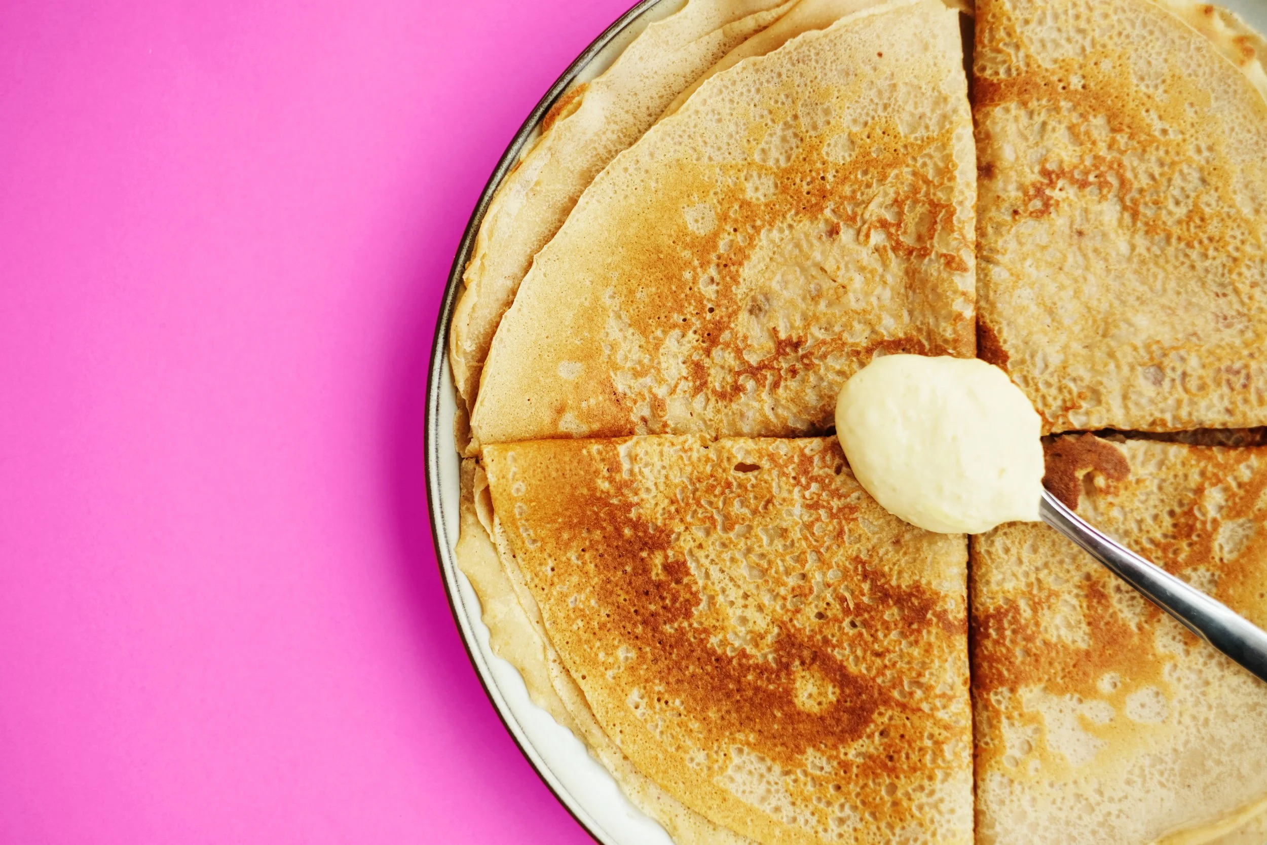 crêpes Sans gluten ou Vegan avec beurre de pommes