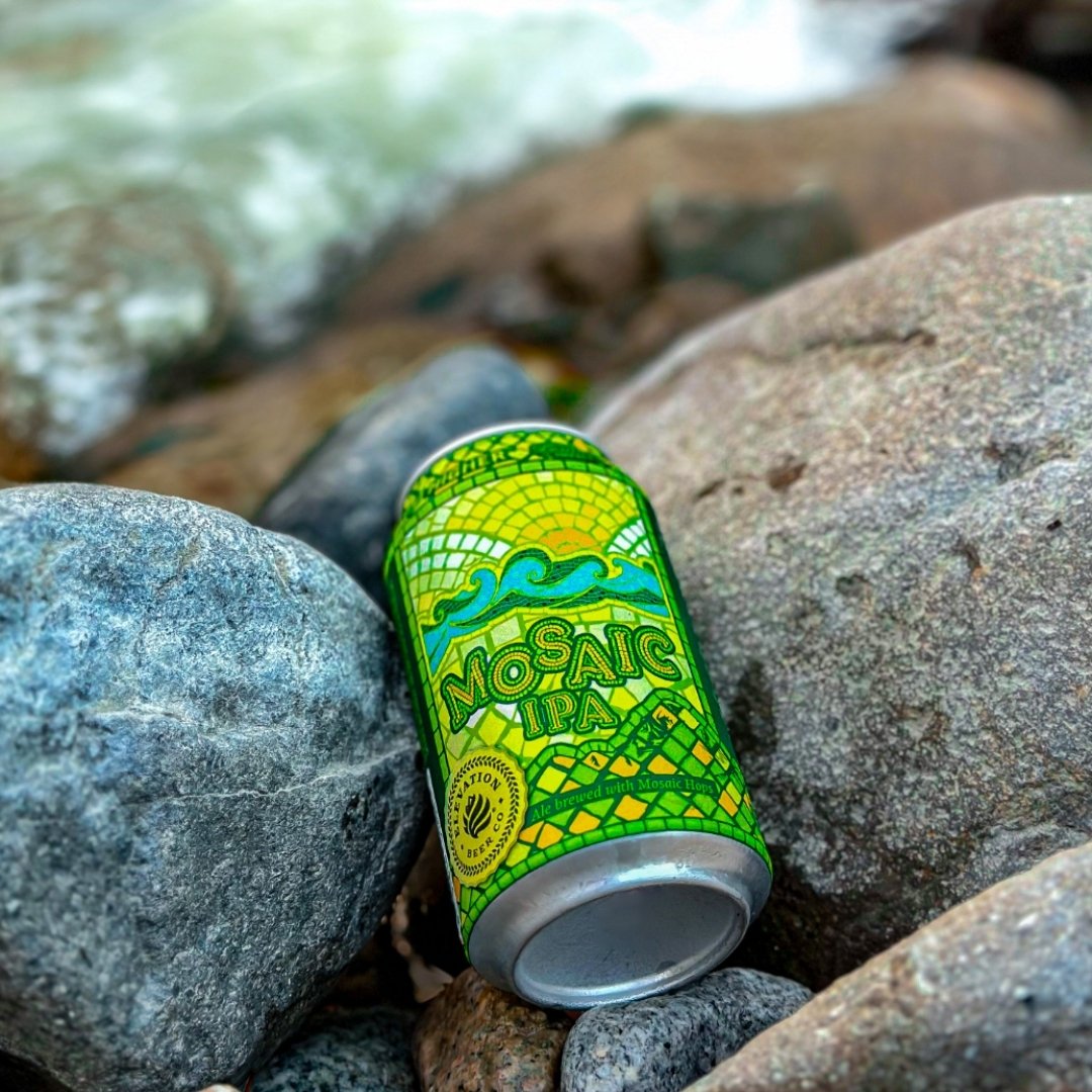On the search for the perfect pairing for your river day? Look no further than our Mosaic IPA. Crafted with a classic West Coast style grain bill, this IPA keeps bitterness low and aromas of mango, lemon, and blueberry high. Sip it on draft or under 