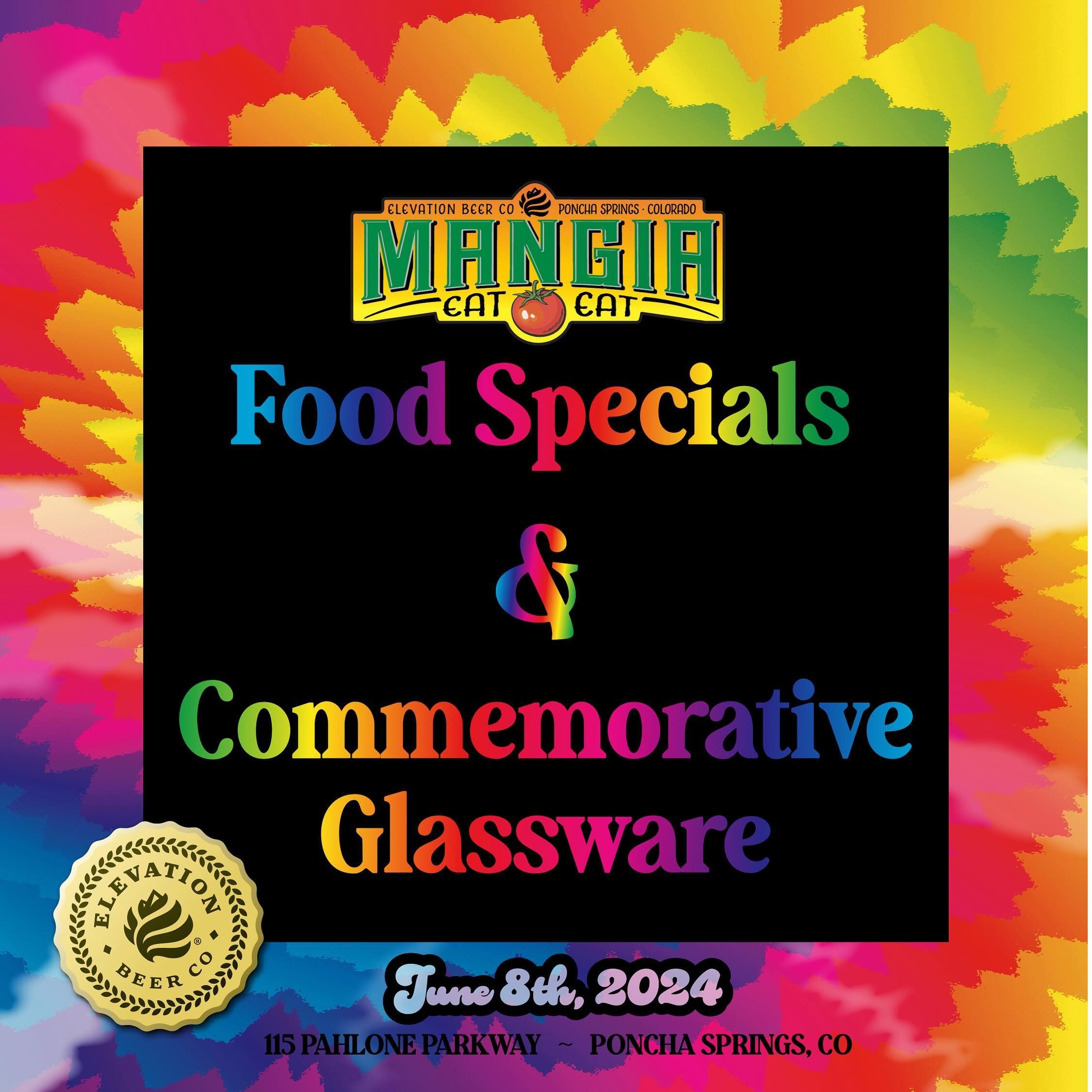 This weekend's food specials are gonna be like Woodstock for your belly! Mangia Food Truck will be servin' up some primo pretzel bites, chicken and steak wraps, elote and more.

Catch a buzz while you're at it with a filled 12th Anniversary commemora