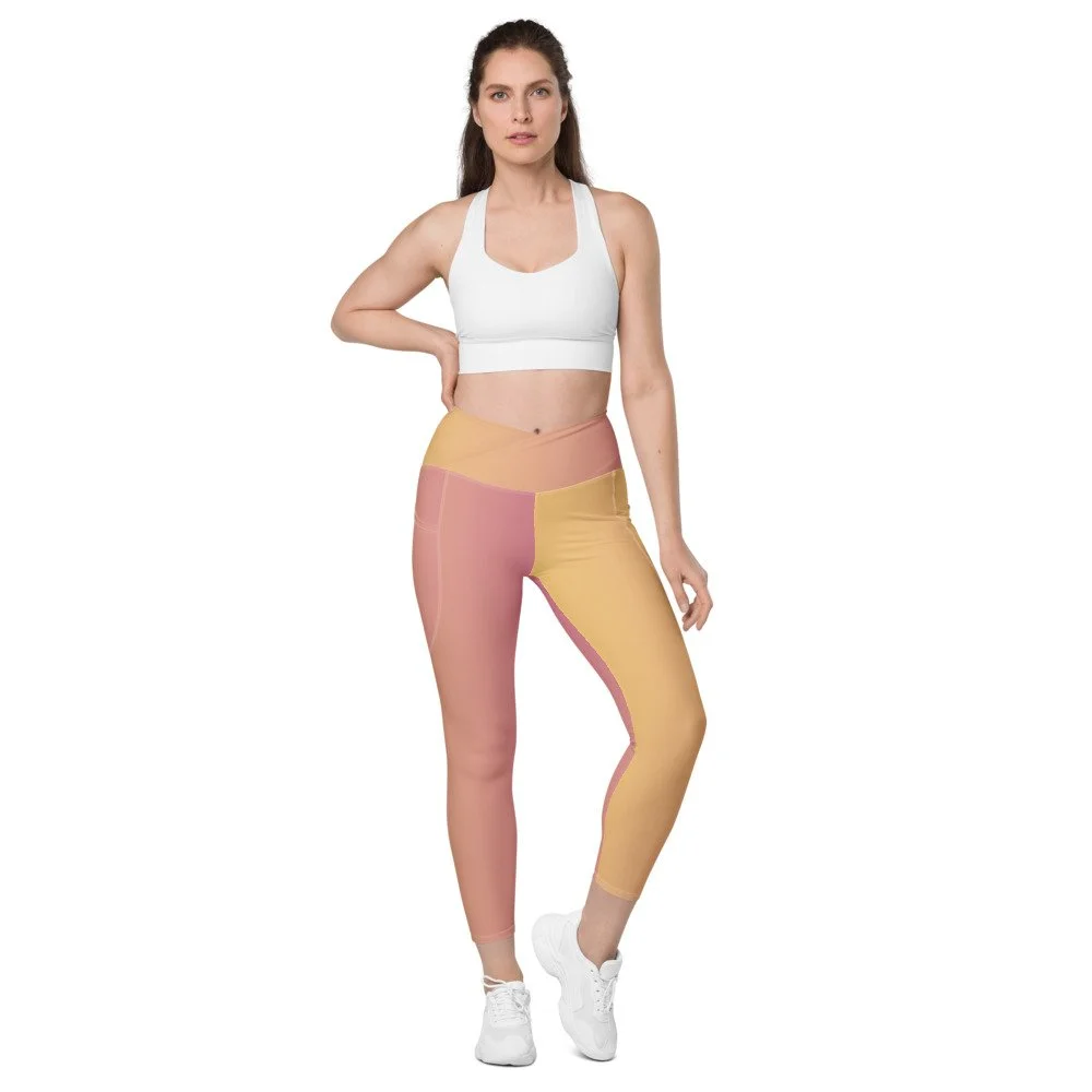 Spring Gradient Crossover leggings with 