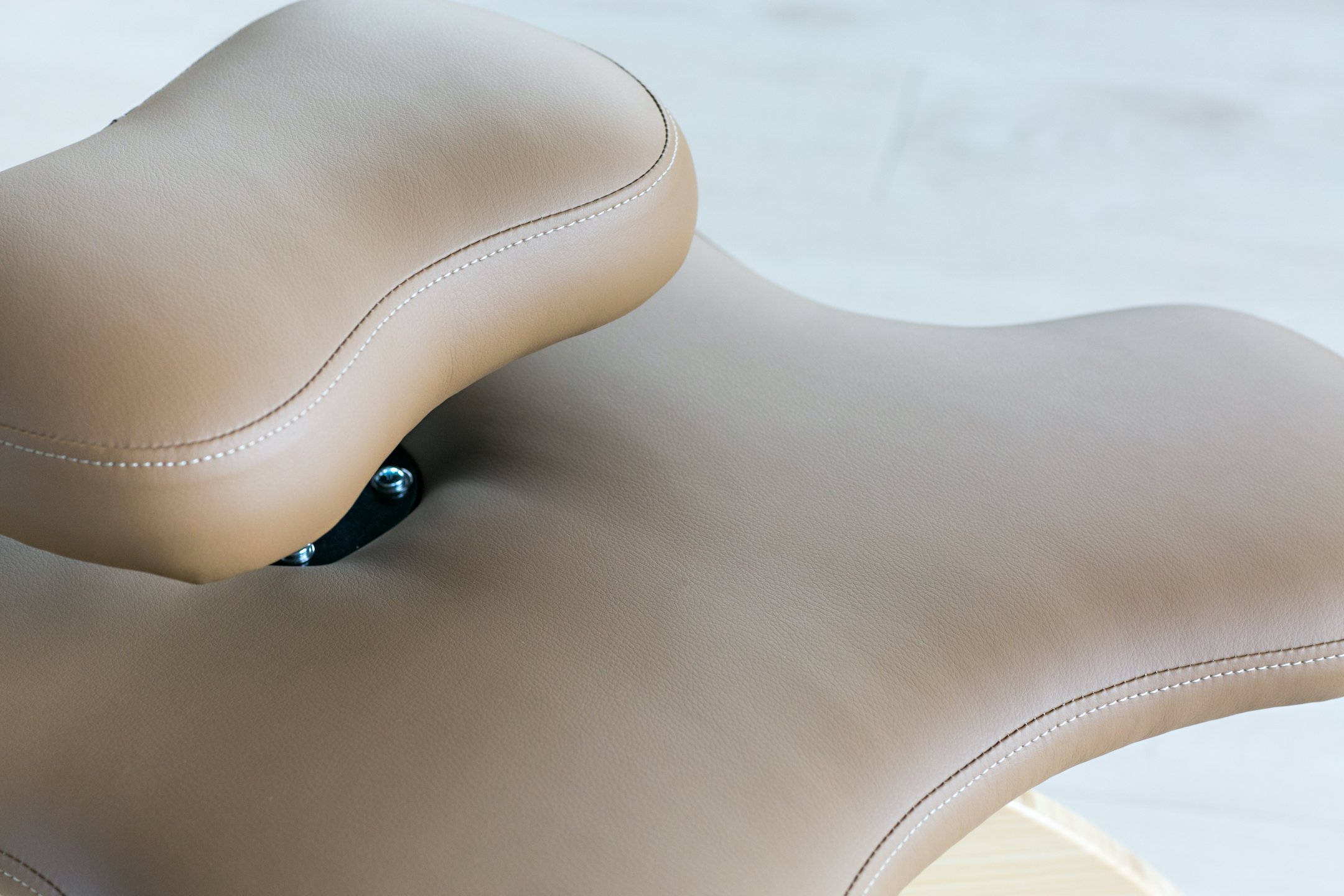 Soul Seat - ☁️ Your dream chair is here! A bi-level seat that allows you to  sit crisscross applesauce while you work. Here in Chalk vegan leather from  Ultrafabrics.
