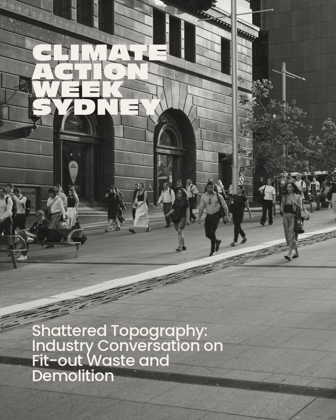 Shattered Topography brought together voices from research, design, manufacturing, and reuse to unpack the scale and complexity of fit-out waste.
 
Hosted at Klaro Showroom as part of Climate Action Week Sydney, the conversation explored the systems,