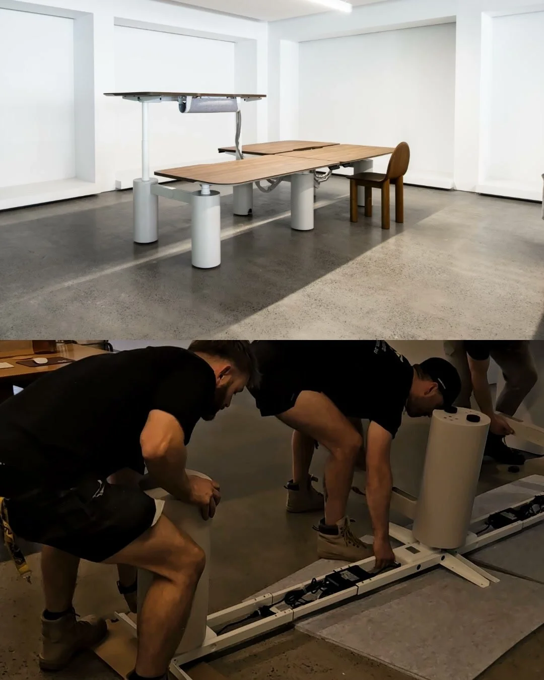 Every finished room here started as boxes, sheeting, and frames bolted together on-site, one leg at a time.

What the photo doesn't show: the specifier who fought for this piece to be here -through client reviews, value engineering conversations, and