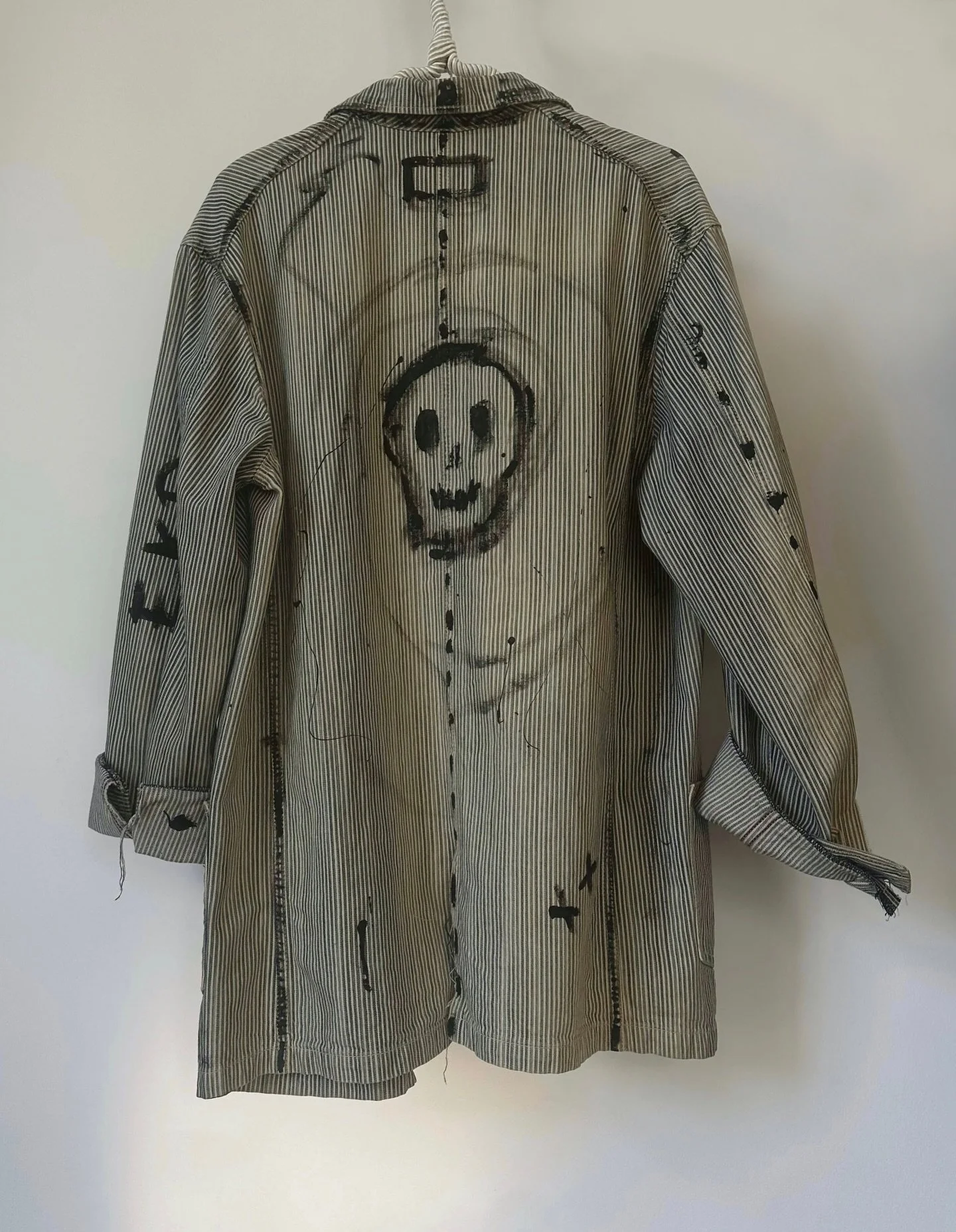 Slowly debuting some one of a kind EKD-constructed pieces online! These vintage denim jackets have been carefully curated, deconstructed, and painted in EKD fashion to give you something timeless with an edge for your wardrobe! We sold out of many ot