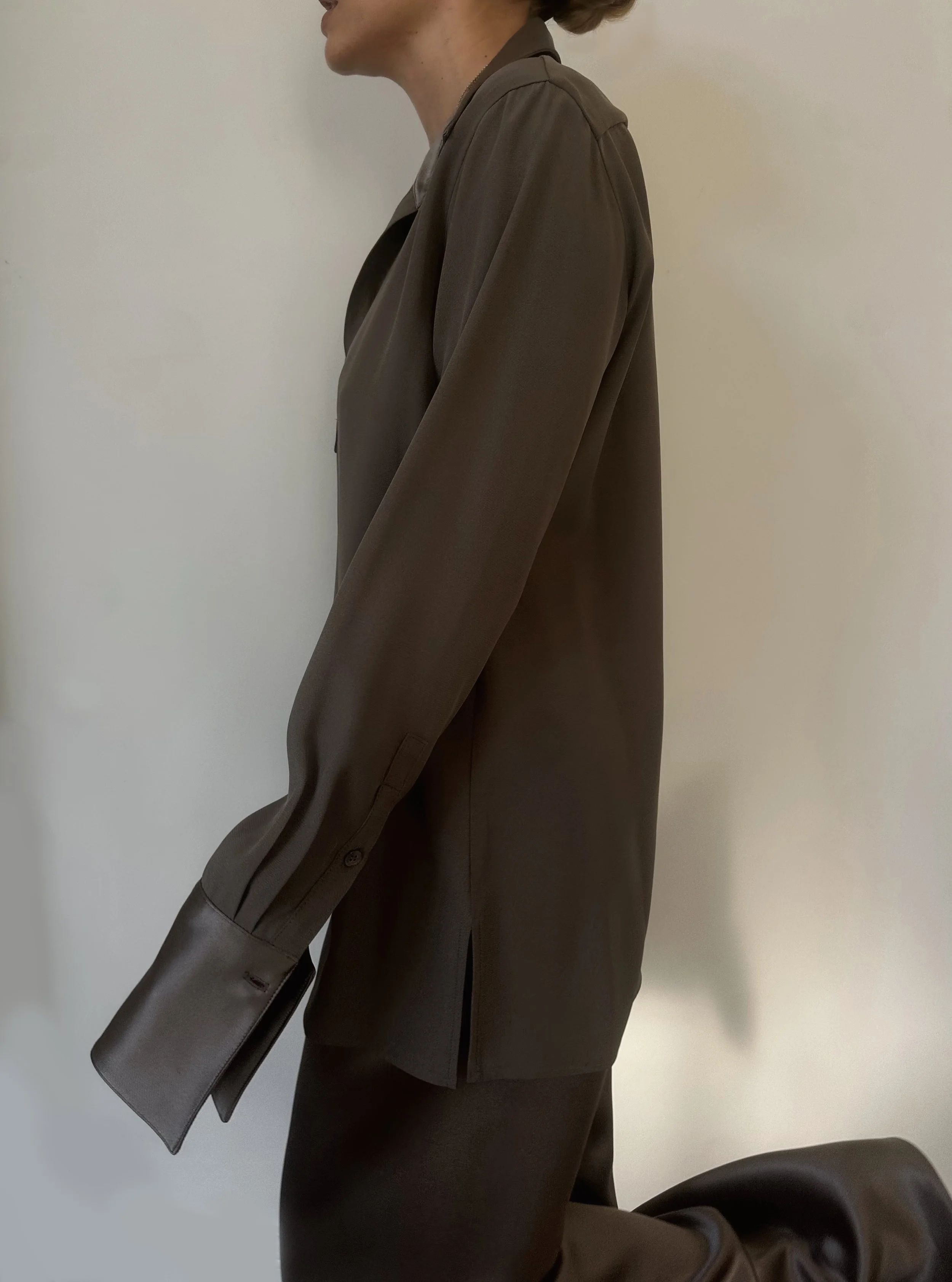 De Terre Top in Crepe Back Satin