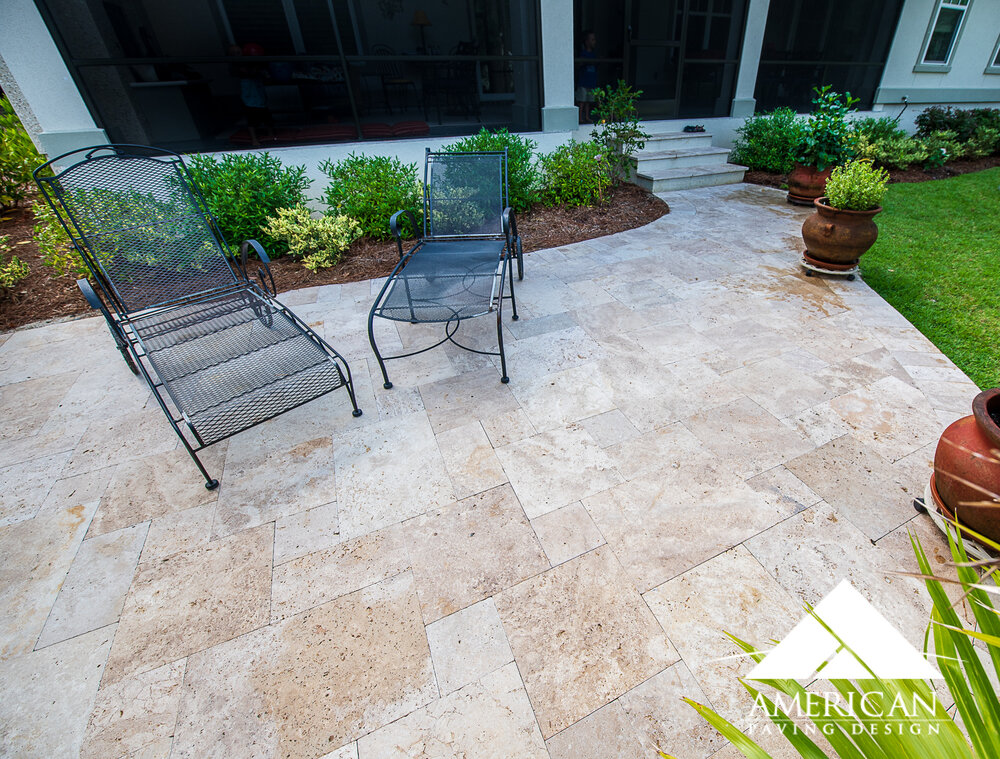 Travertine A Good Material For Patios, How To Install Travertine Tile Outside