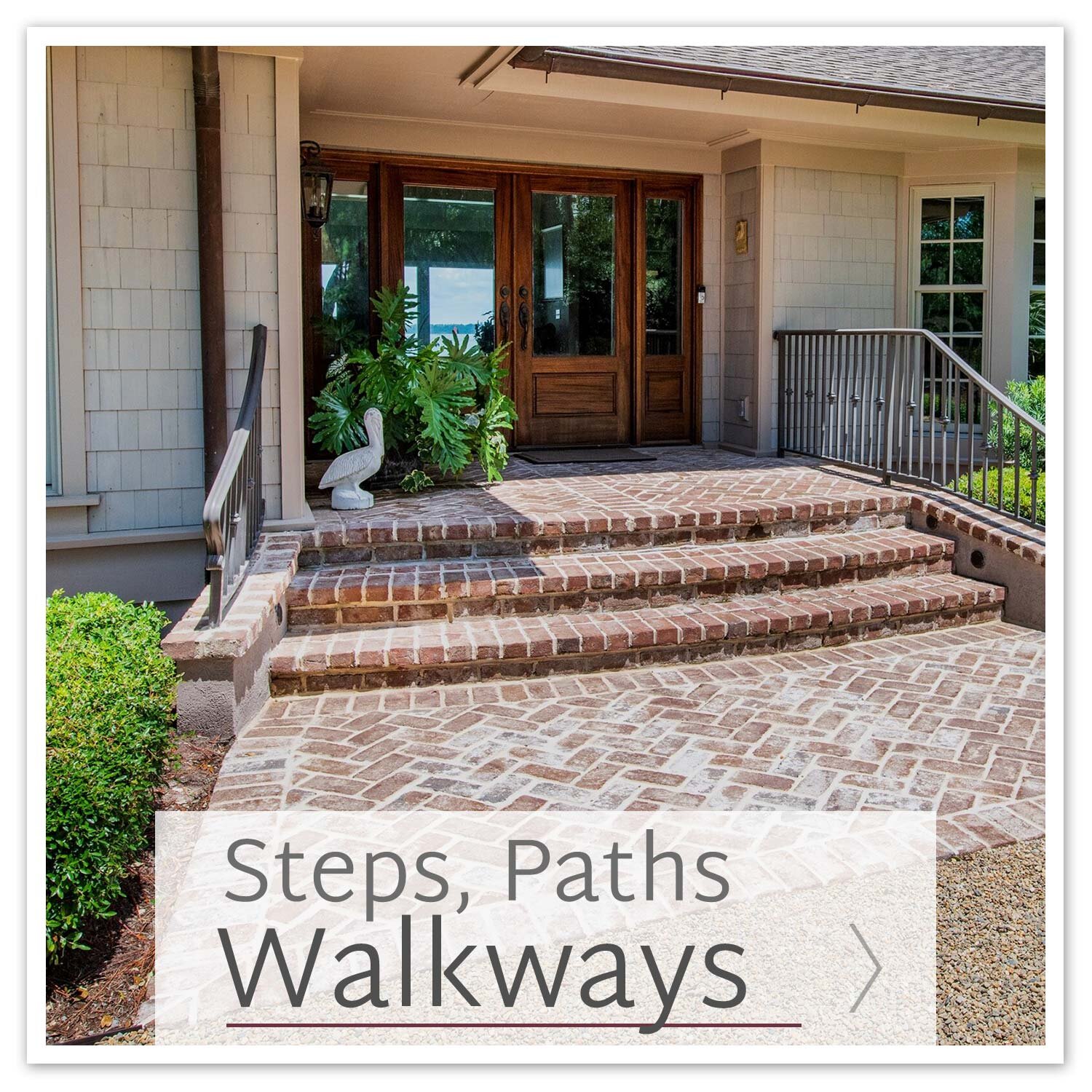 Add some artistry to your home’s entrance with beautiful pavers.