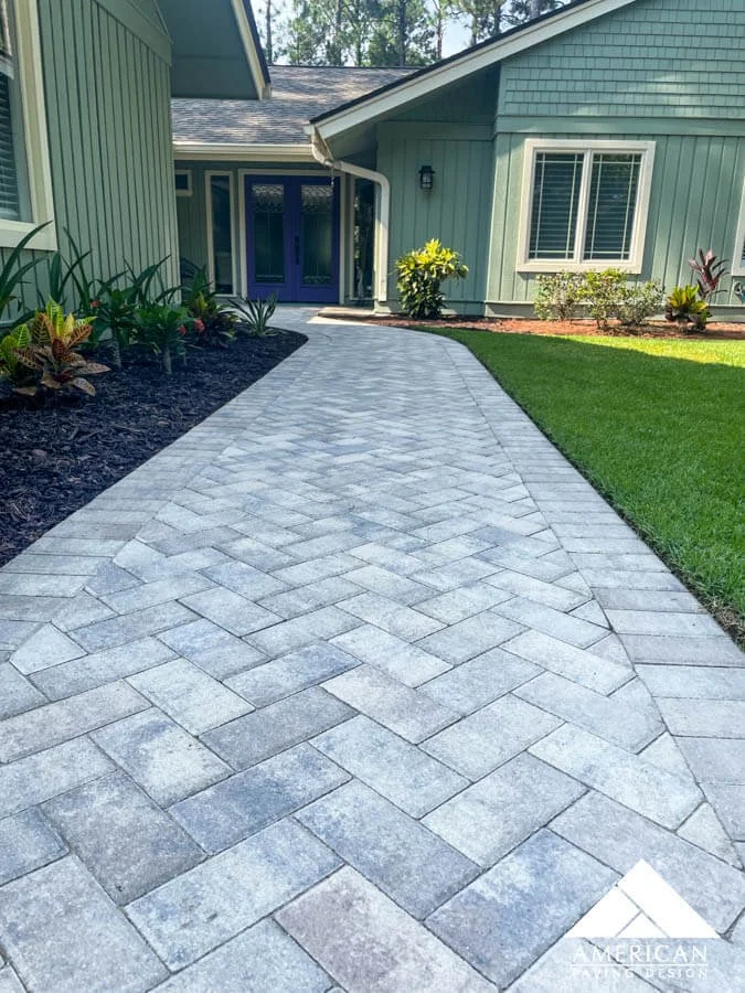 Marvelous Herringbone Walkway Installation - Hilton Head Island, SC