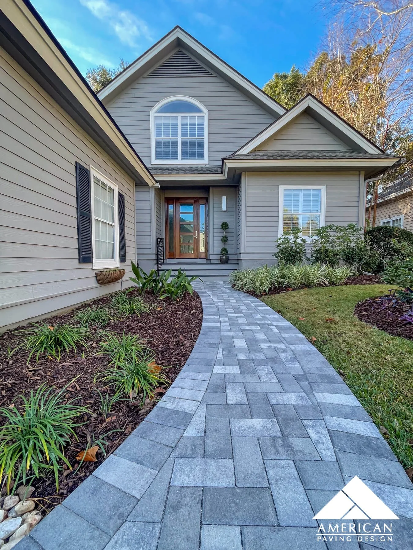 Herringbone Paver Walkway Installation - Hilton Head Island, SC