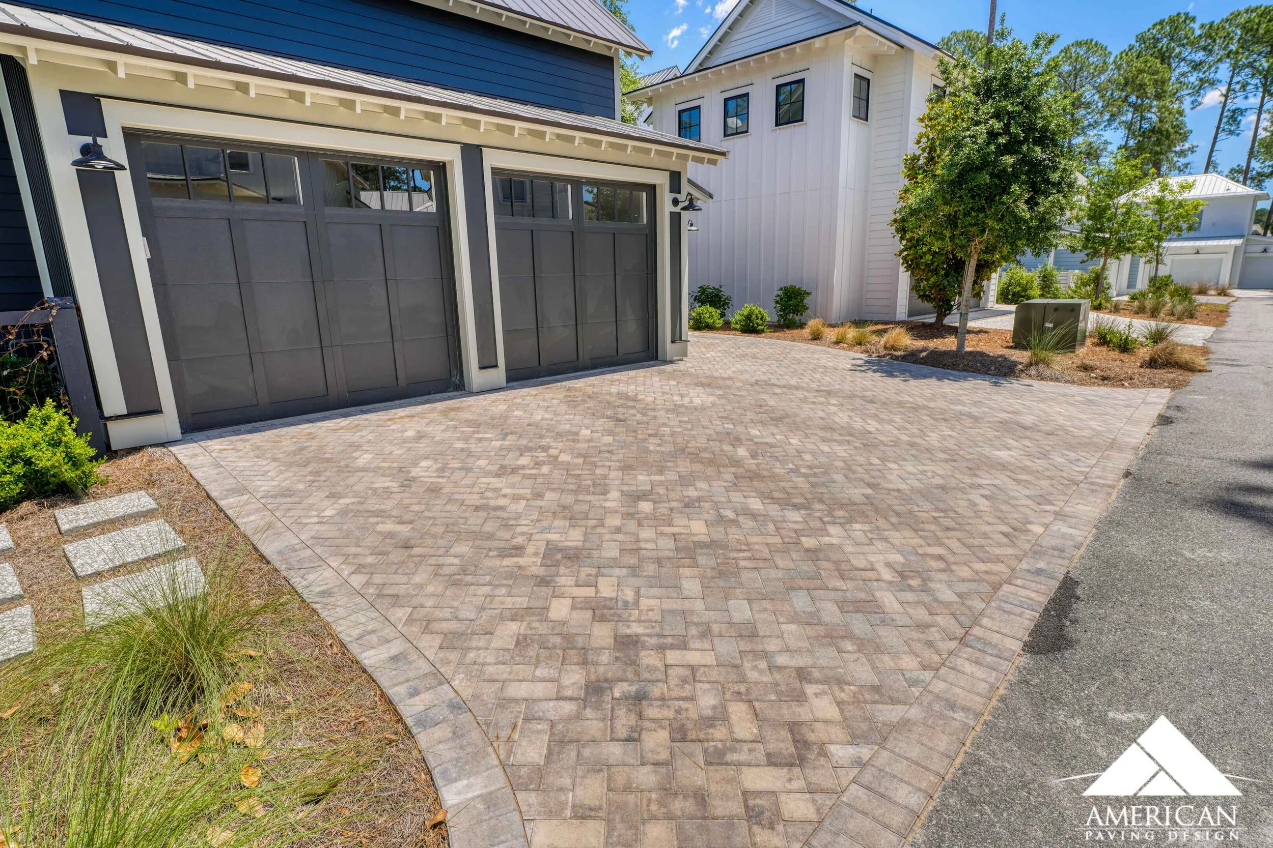 Timeless Herringbone Driveway Installation - Bluffton, SC
