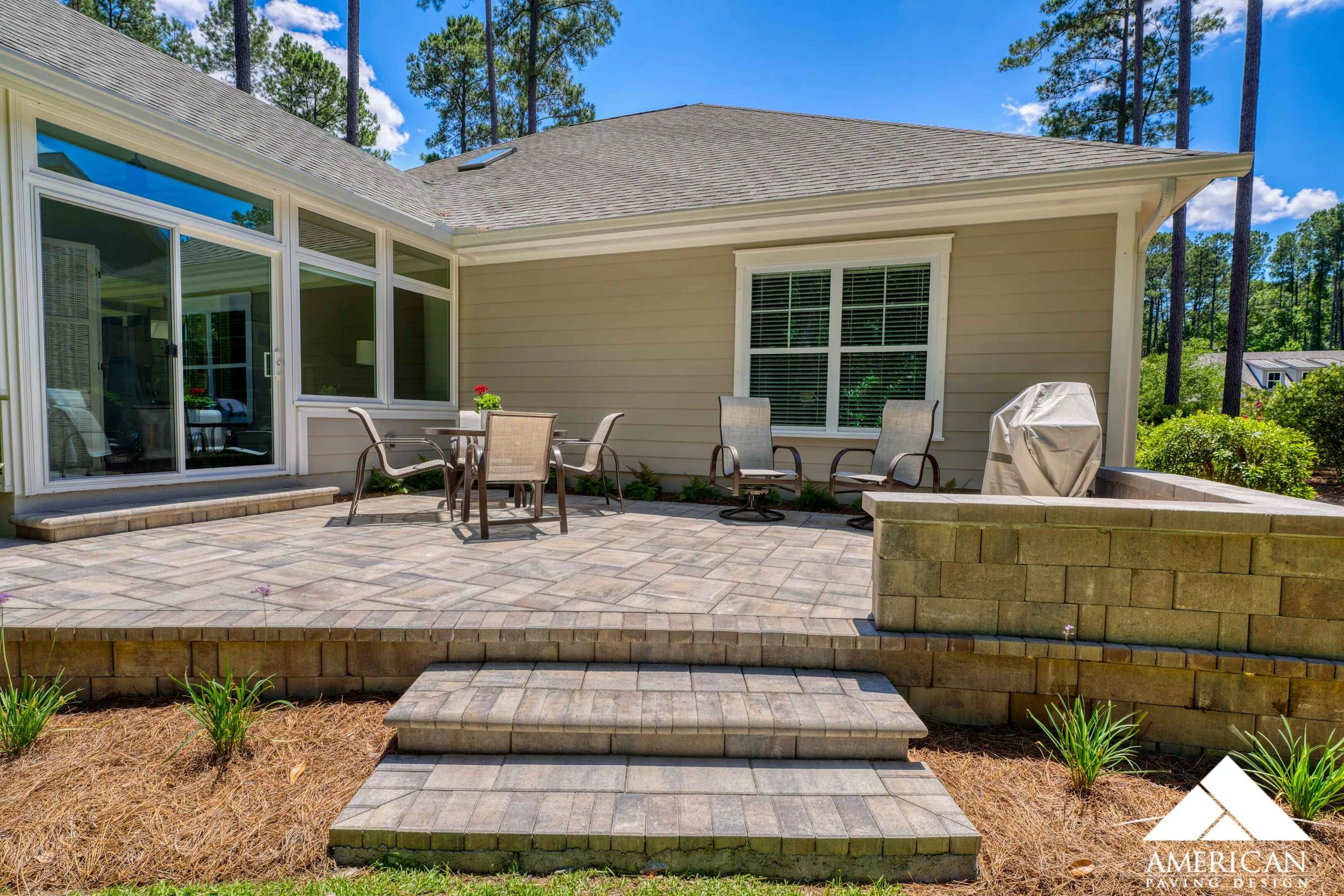 Element Steps and Seating Wall Installation - Bluffton, SC