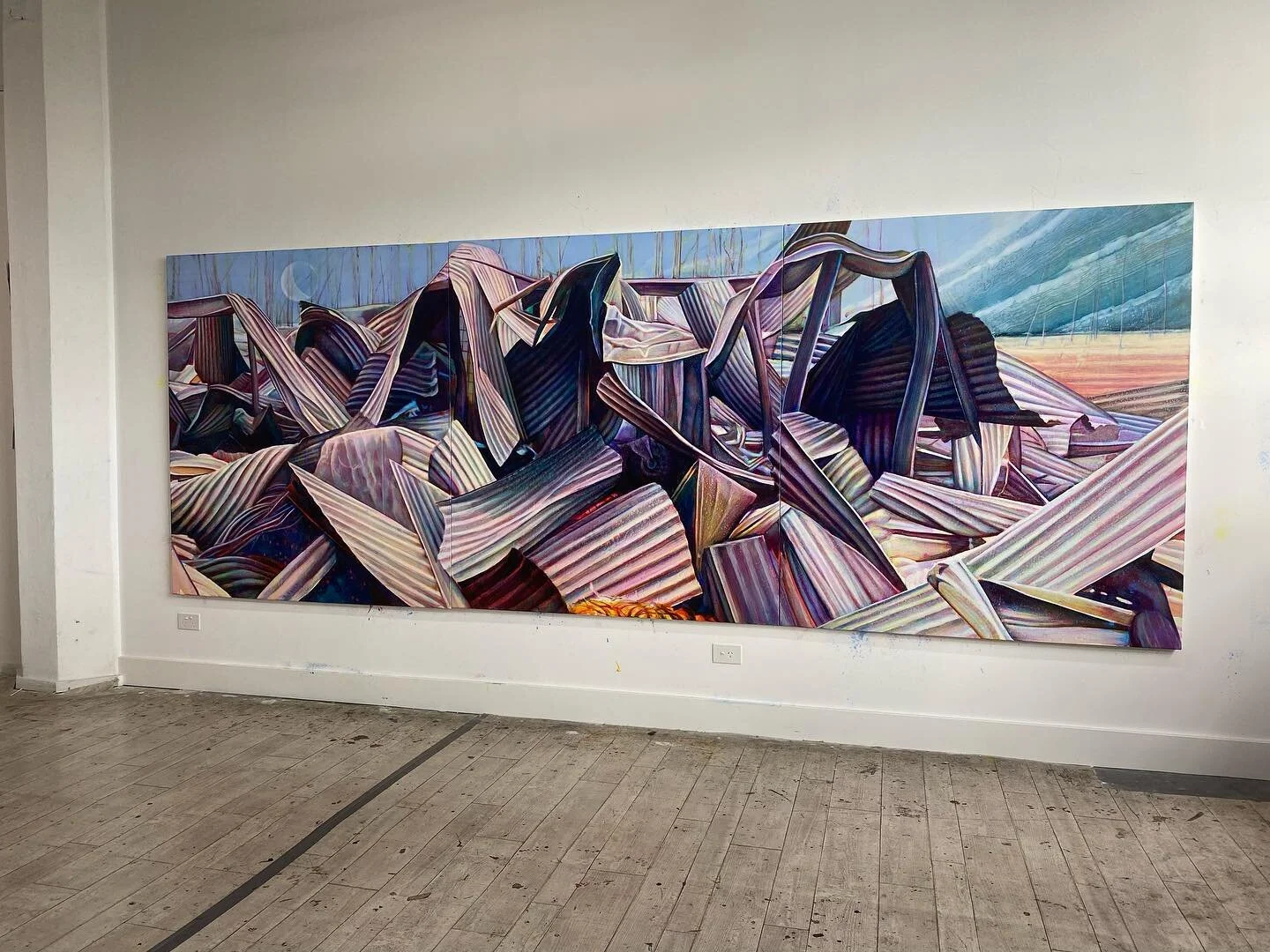 A propos my previous post, my triptych in the studio, and Paul Nash’s Totes Meer painting (in the Tate)