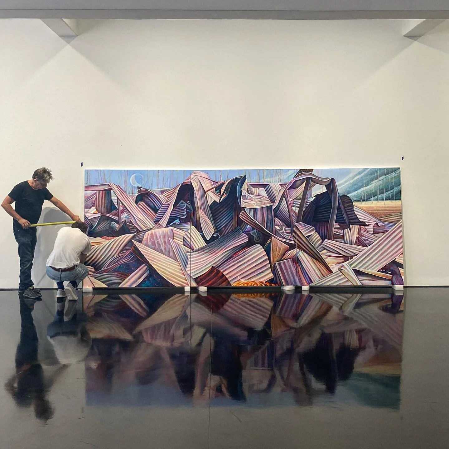 Today was installation day @tolarno Galleries, Melbourne. My show “Old World, New World” from March 13th