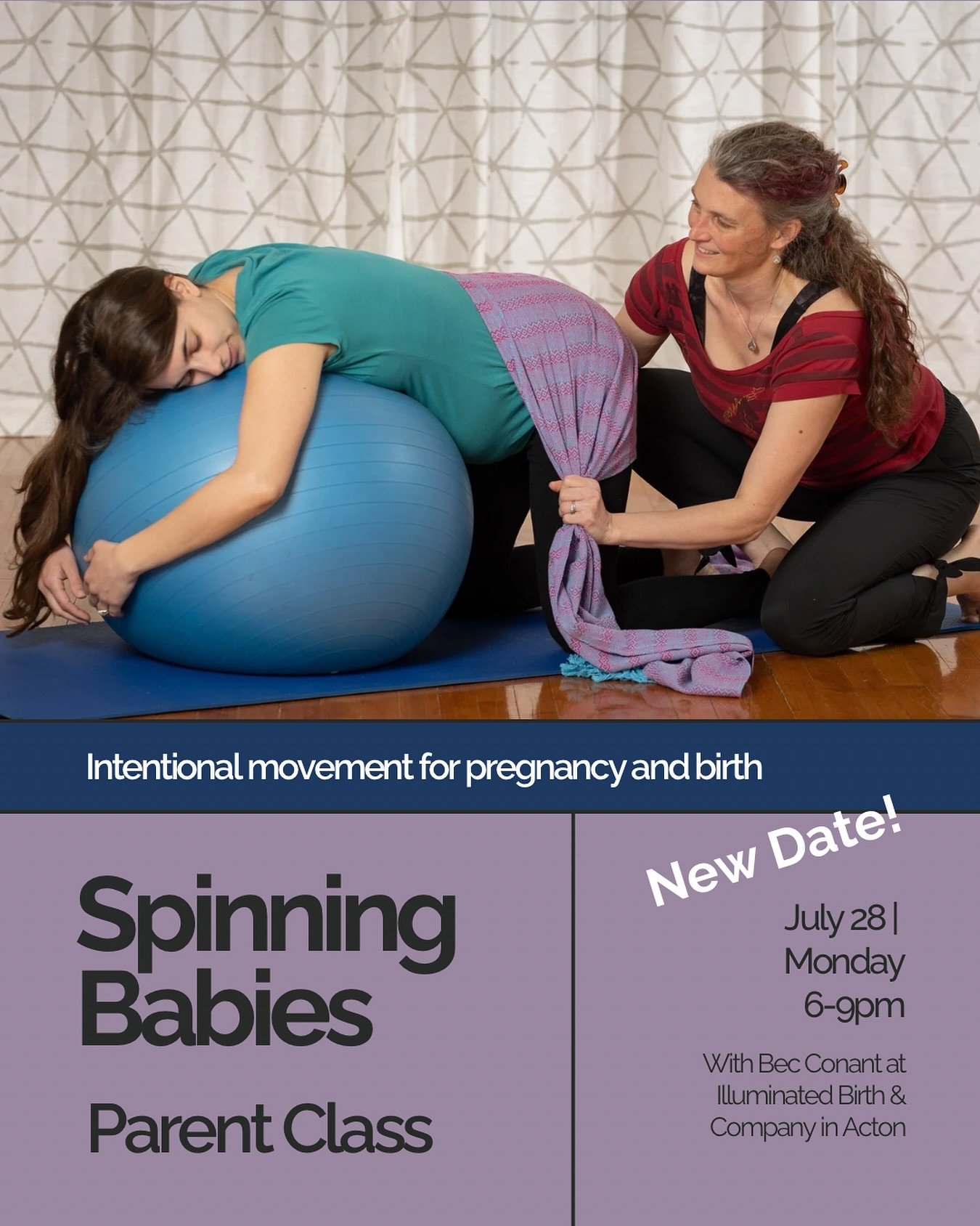 New Date: 7/28! Unlock the mysteries of movement for labor progress! 

You&rsquo;ve probably heard that movement in labor and frequent position changes help things to progress. Most childbirth education classes don&rsquo;t get a chance to go into muc