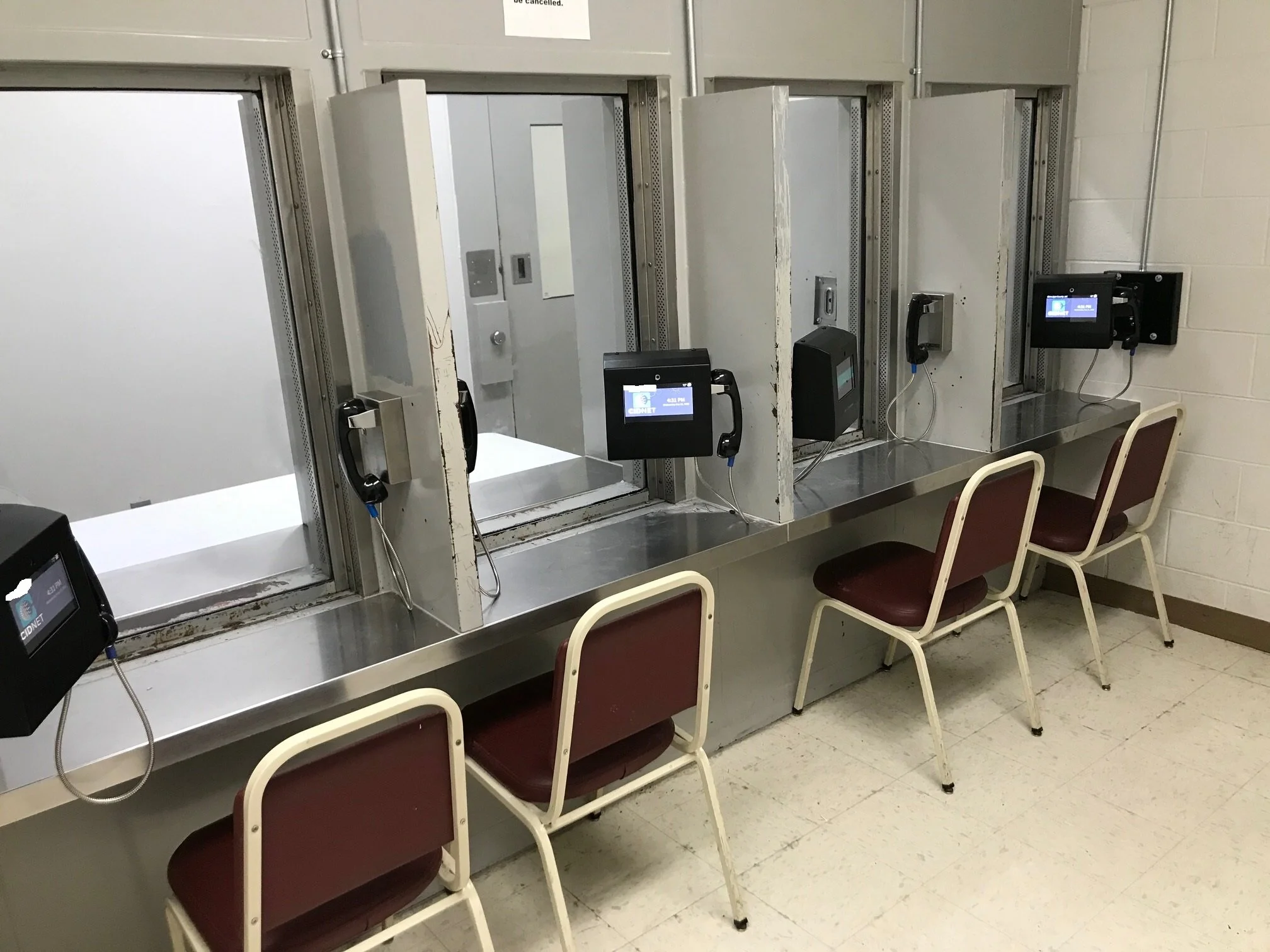 Inmate visitation systems for families visiting detained.