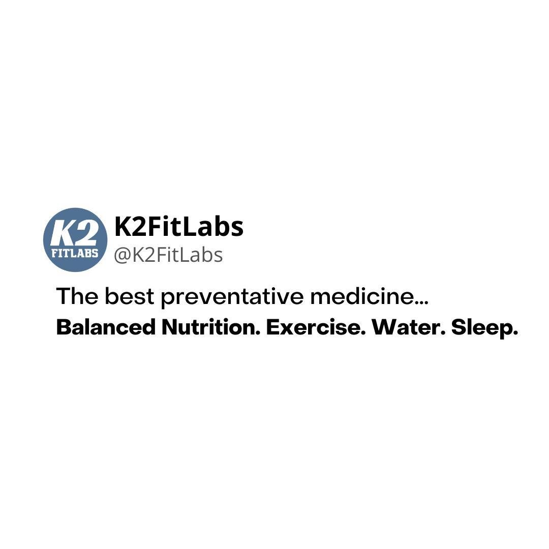 Thoughts? ⁠
⁠
#preventativehealth ⁠
#balancednutrition ⁠
#exercise ⁠
#hydration ⁠
#sleep