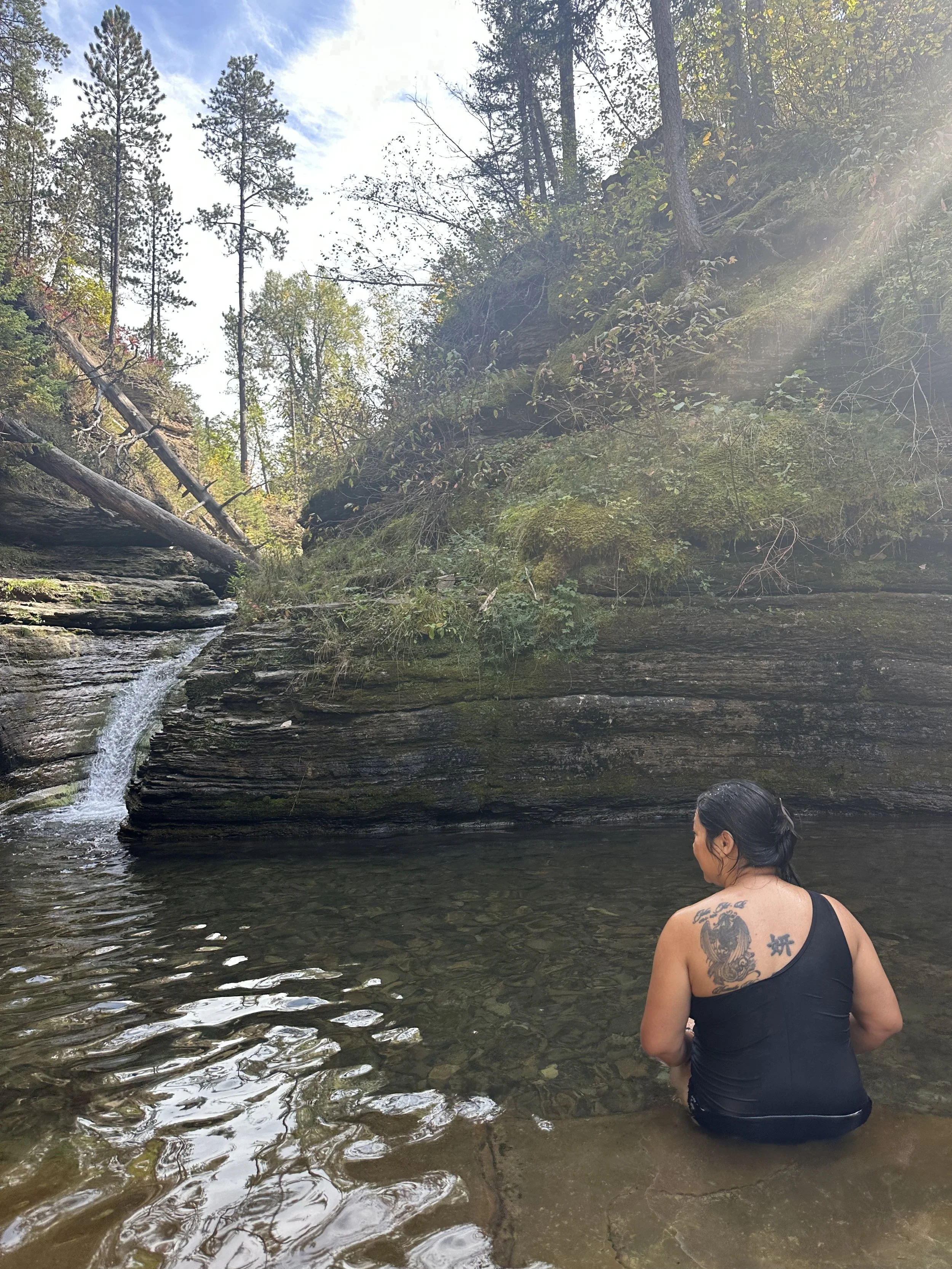 Devils Bathtub Polar Plunge at the Erstwhile Studio's Women's Retreat Blackhills SD 2025