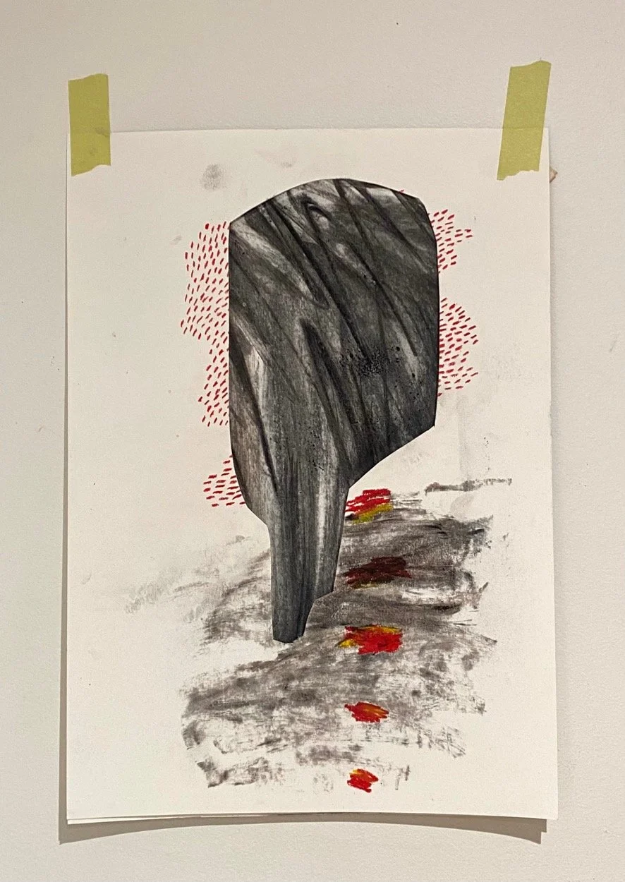 All works are untitled
Graphite, chinagraph, charcoal from the mountain, painters masking tape on doubled paper
Various dimensions, approximately 30x45 centimetres
$550 (including GST)