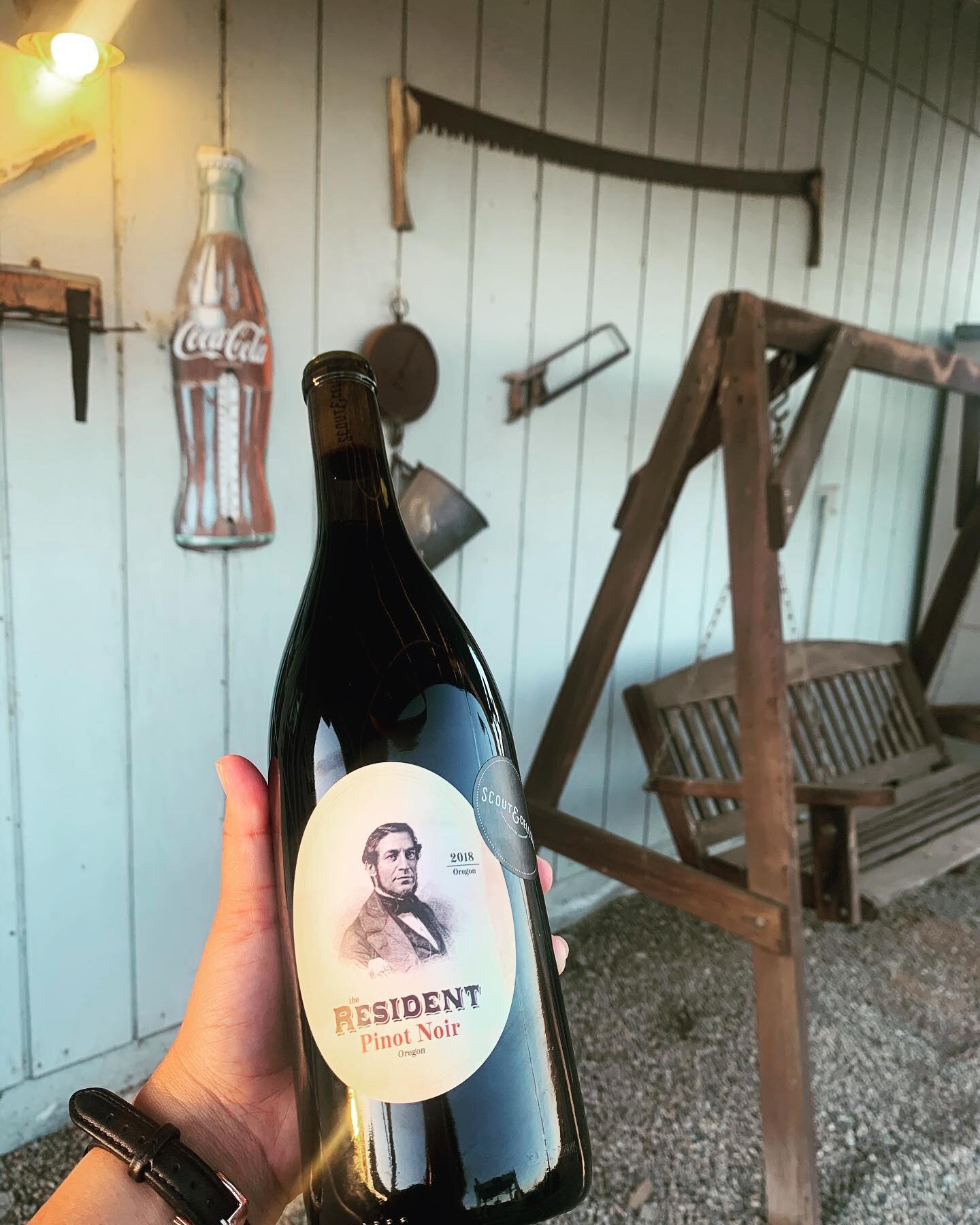 2018 Resident Pinot Noir for those sittin on the porch watching the sunset kinda nights. 
This Pinot Noir from Oregon smells like Earth and Tobacco while tasting like raspberry, cranberry, and clove... light tannins and a silky complexity that only W