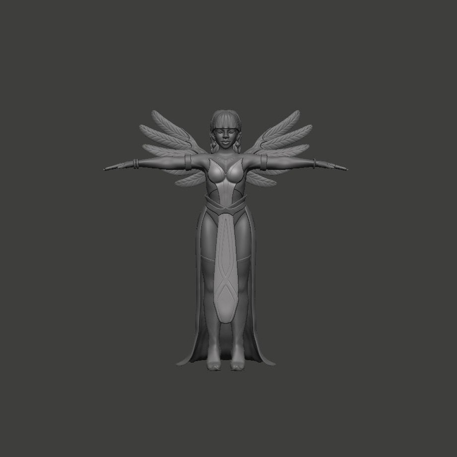 Original Angel Character - Modeling and Retopo