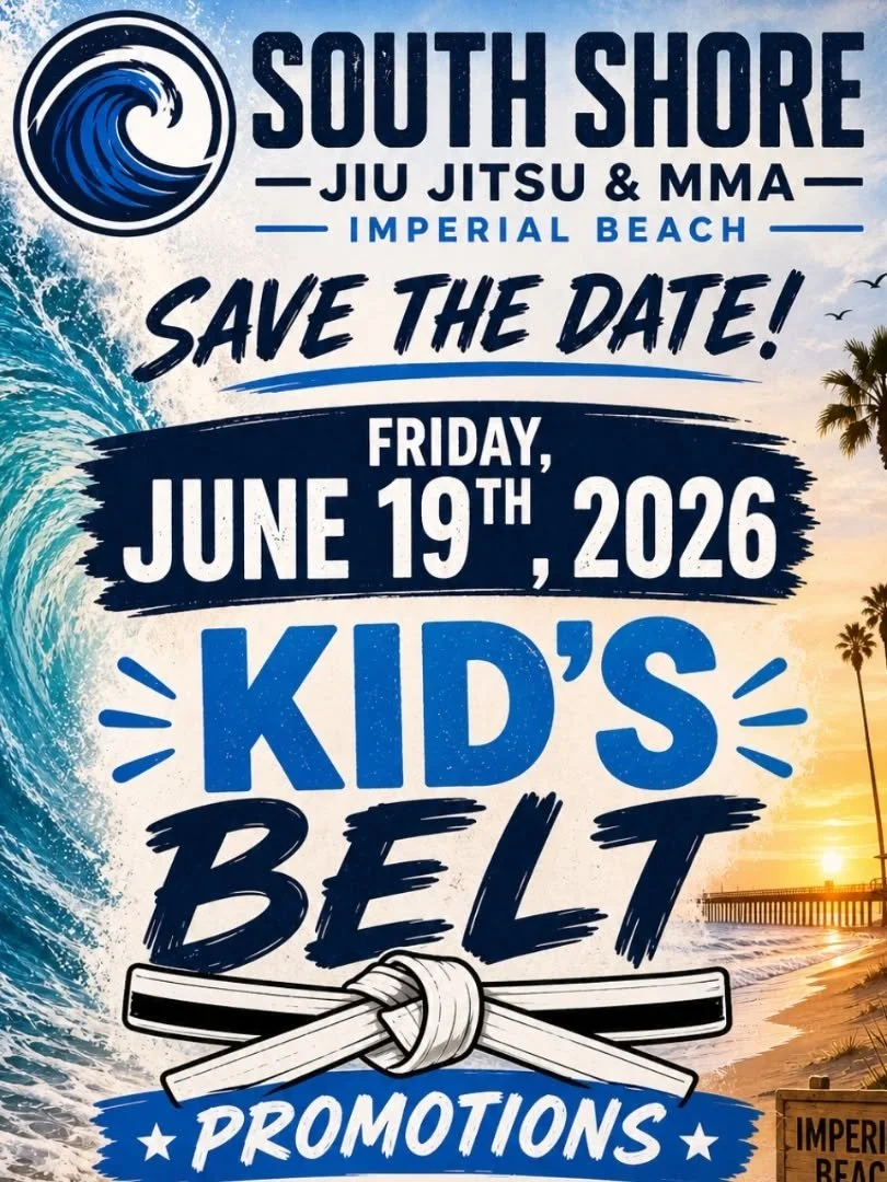 SUMMER PROMOTIONS ARE RIGHT AROUND THE CORNER FOR OUR KIDS TEAM! ☀️
Save The Date!! JUNE 19th, 2026 🌊
.
.
.
.
@southshorejiujitsu