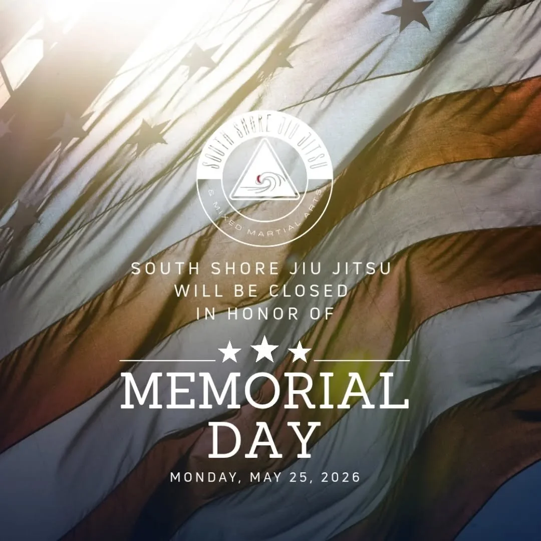 🇺🇸 We will be closed Monday, May 25th, 2026 in honor of Memorial Day! 🫡
.
.
Enjoy the holiday weekend! 🇺🇸
.
.
.
@southshorejiujitsu