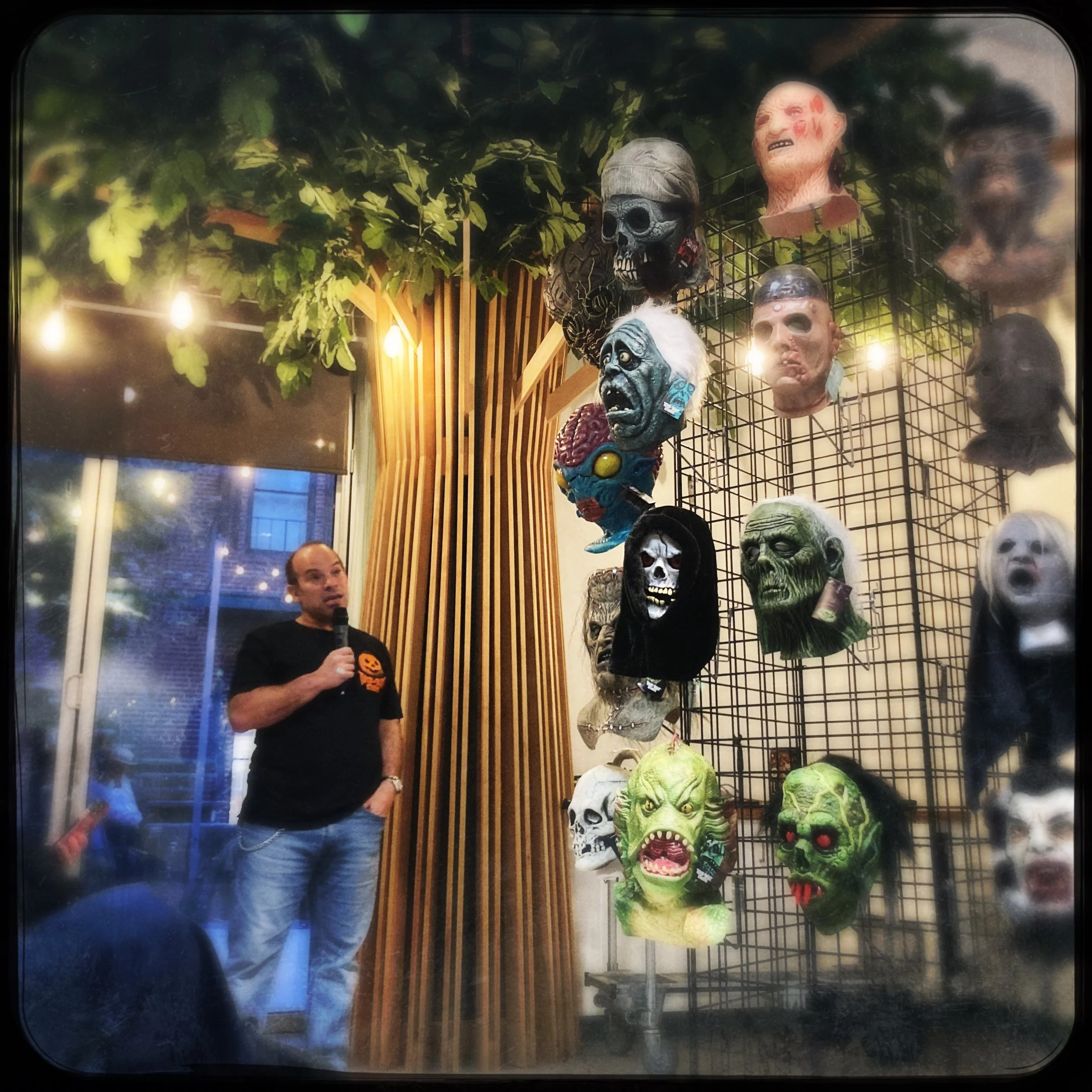 Chris Zephro of Trick or Treat Studios talks about how the masks are made, at the 2024 Festival of Monsters.