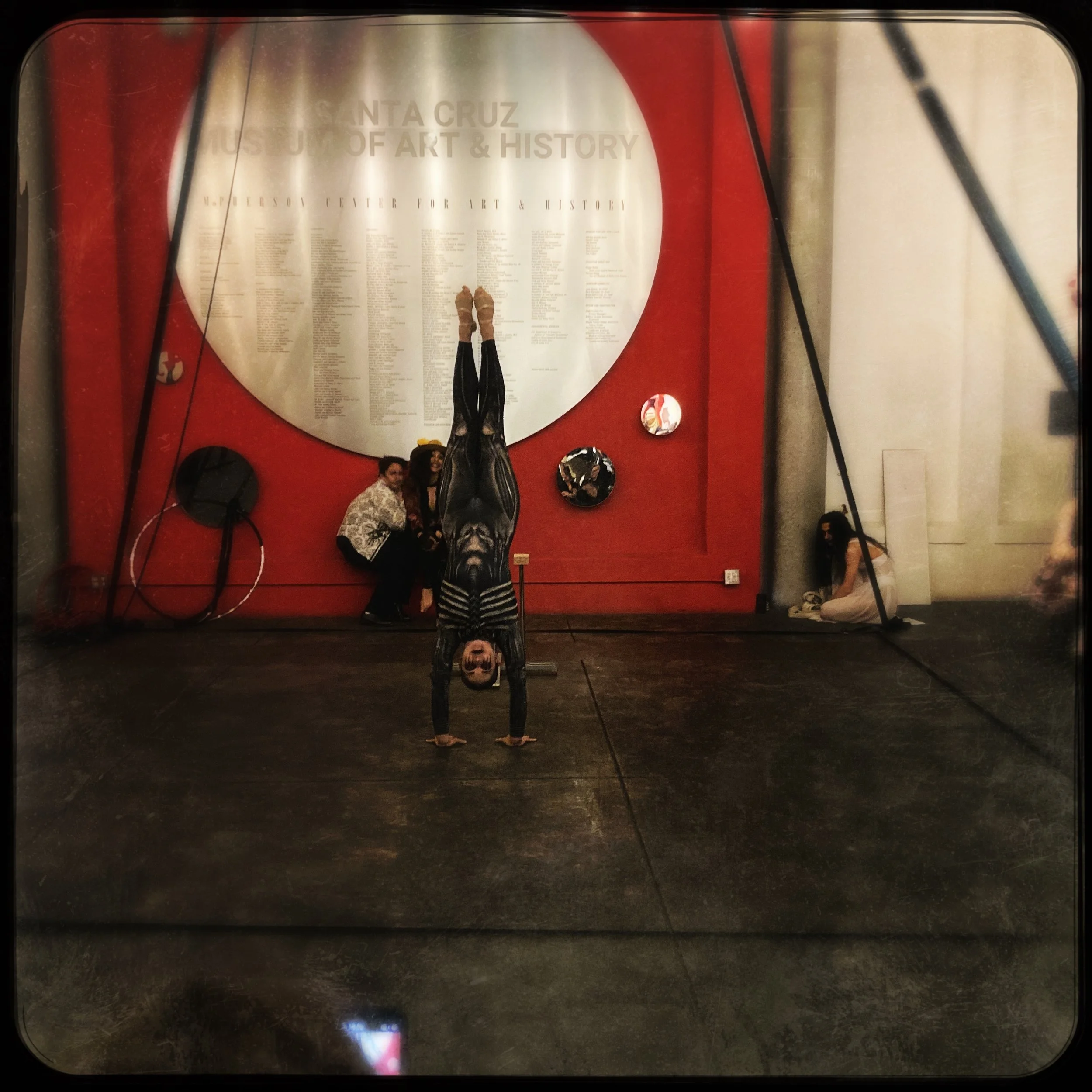 Circus of the Moon performs Pluto's Labyrinth in the atrium of the Museum of Art and History.