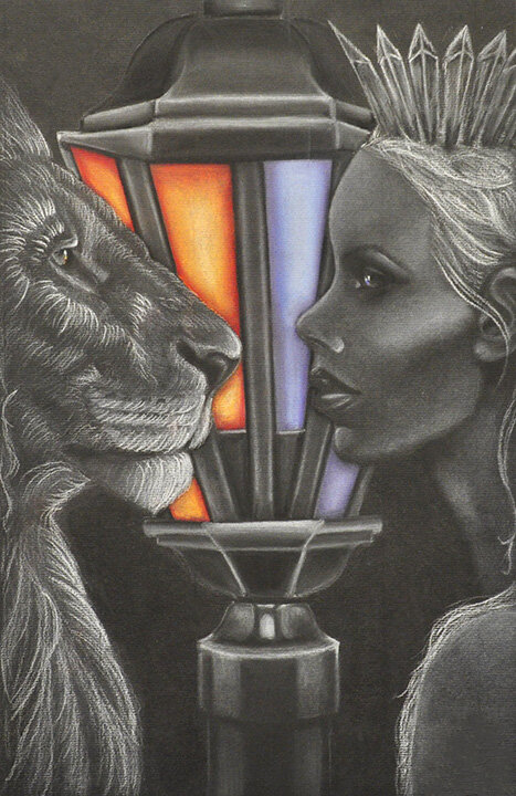 Charcoal and chalk pastel on textured paper