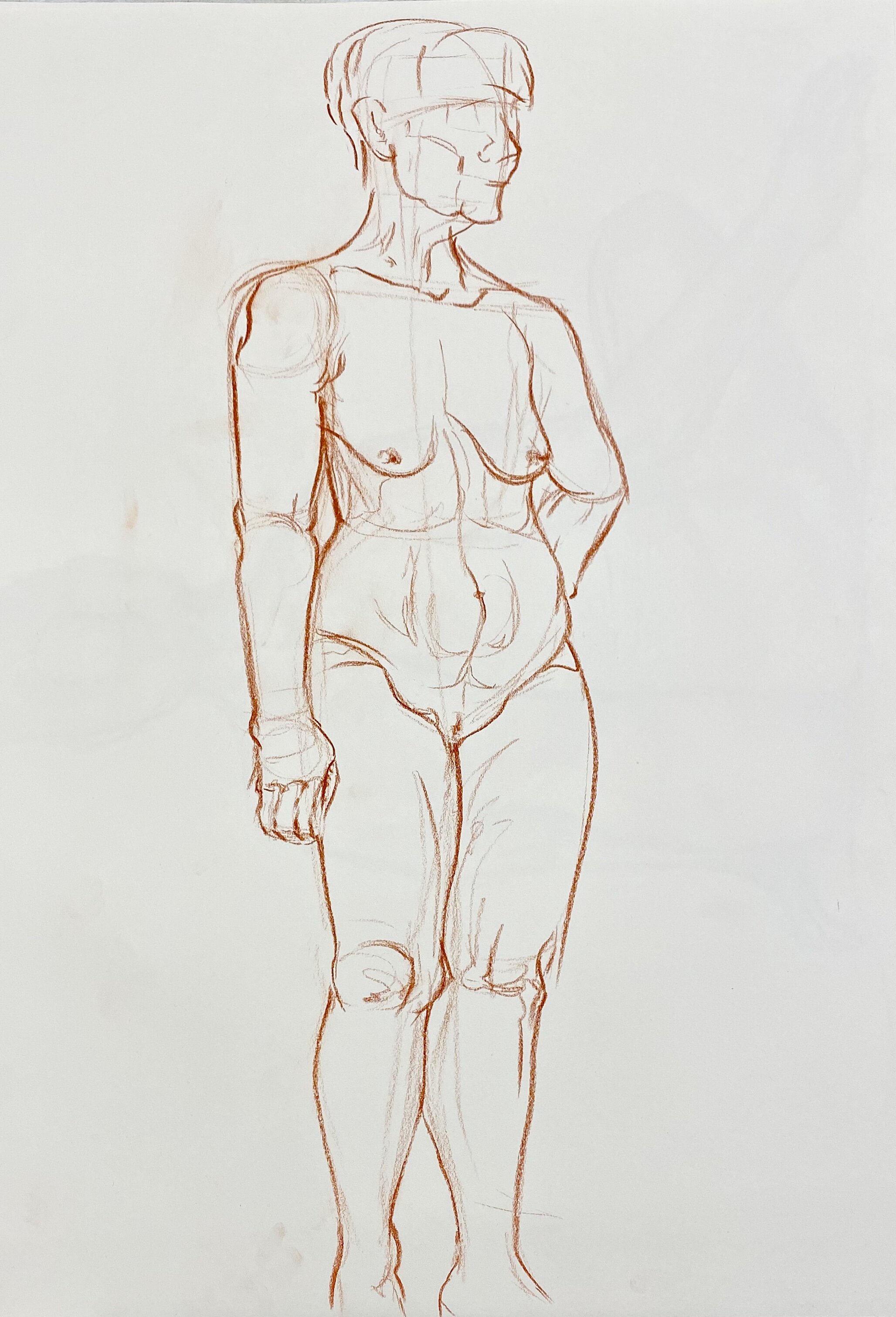 Conté crayon on sketch paper