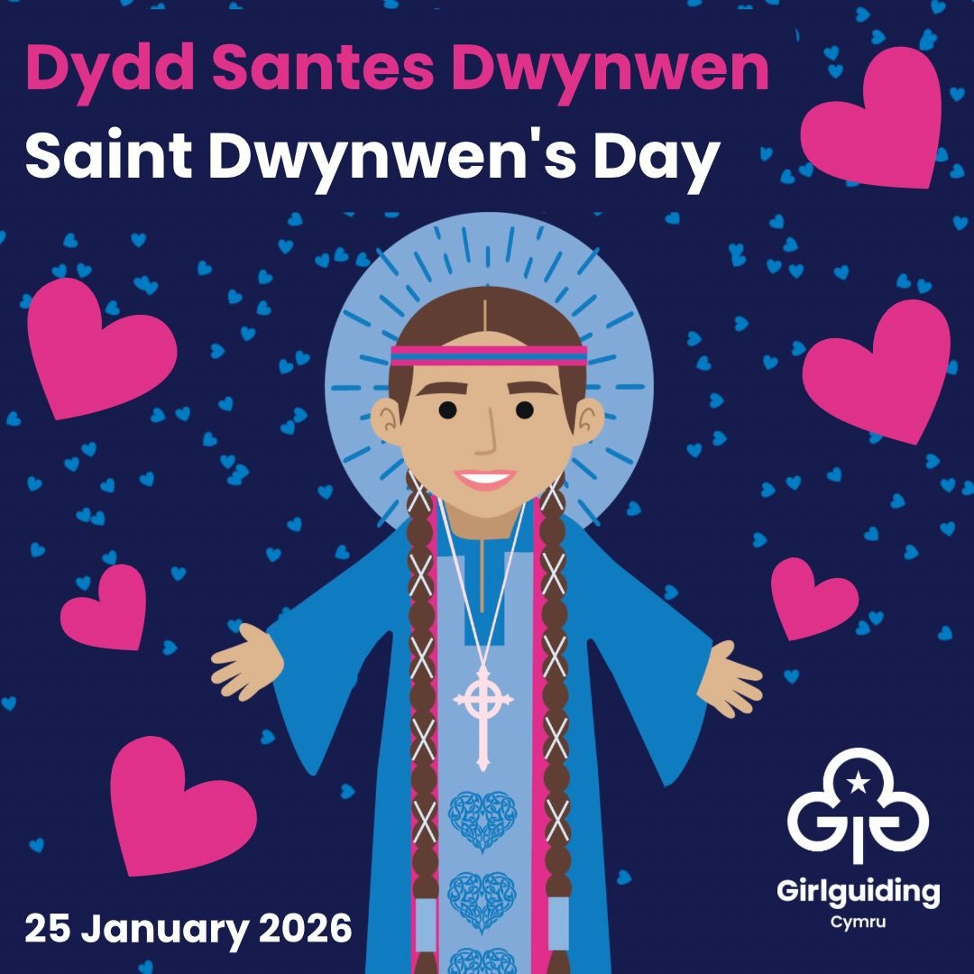 Happy St Dwynwen&rsquo;s Day! 🌼
Today we&rsquo;re celebrating friendship, togetherness and the connections we build through guiding across Wales. From sharing experiences to supporting one another and having fun, guiding brings people together in so
