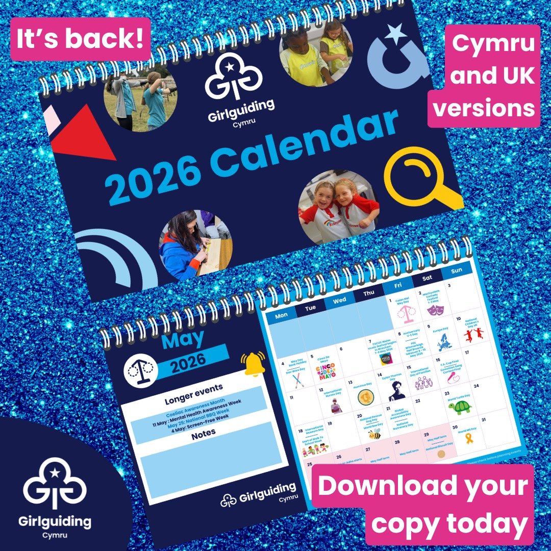 📆January might be almost over, but we just couldn&rsquo;t resist bringing this back for 2026! 🌟 Our Girlguiding Cymru printable calendar is here, packed with fun events, awareness days, and celebrations to help you plan an amazing year of Guiding.
