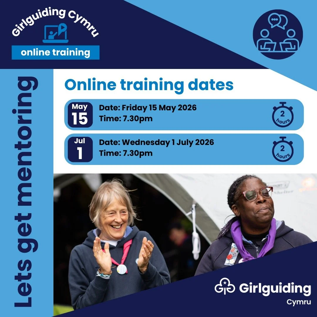 💙 New online Girlguiding Cymru training: Sprung/Summer 2026

Book your place on our Girlguiding Cymru Let's get mentoring training.

This topic supports Girlguiding mentors to be both competent and confident in their role providing support to leader