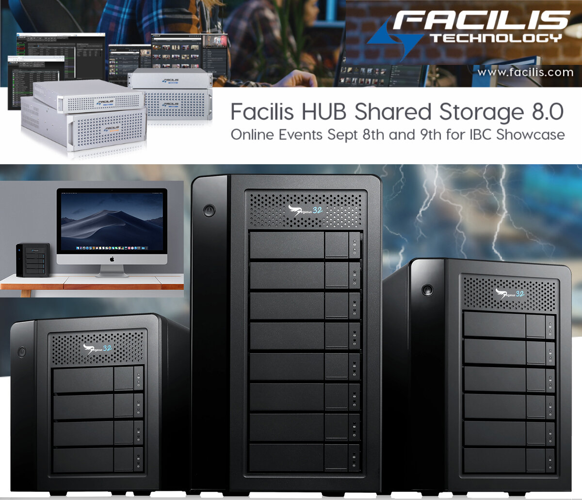 Direct attached storage, and Multi User shared storage.