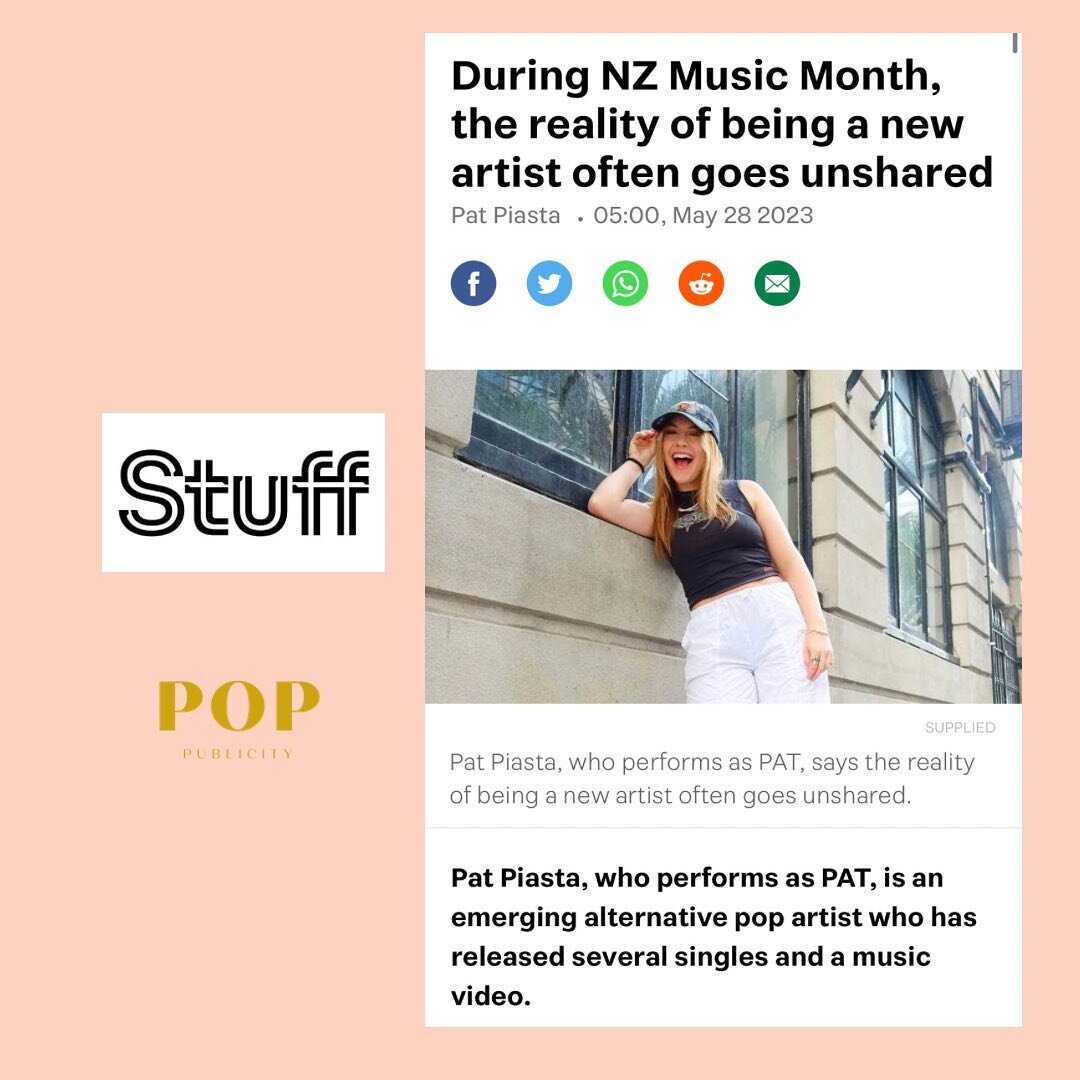 And here&rsquo;s some of the articles we&rsquo;ve helped secure for rising NZ music star @pat.piasta 

With her own distinct style and knack for songwriting we&rsquo;ll be seeing a lot more of this emerging artist 🎶🎶

Thanks to @nzstuff and @fashio
