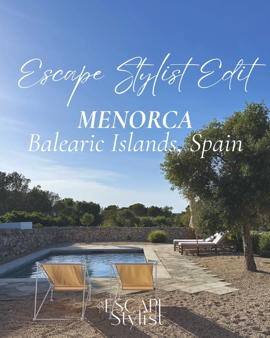 Escape Stylist Edit | Menorca ✨

Where turquoise coves, golden light and Mediterranean calm converge, Menorca is one of Europe&rsquo;s most quietly magical islands. With the hidden calas framed by pine forests, white-washed villages, prehistoric ston