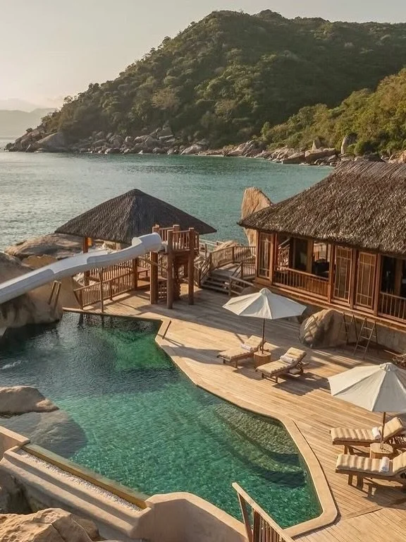Vietnam just quietly holds one of the best family resorts in Asia, and it belongs on your radar.

@sixsensesninhvanbay sits on a dramatic bay on the East Vietnam Sea, reachable only by boat so the adventure begins before you even arrive. Jungle-clad 