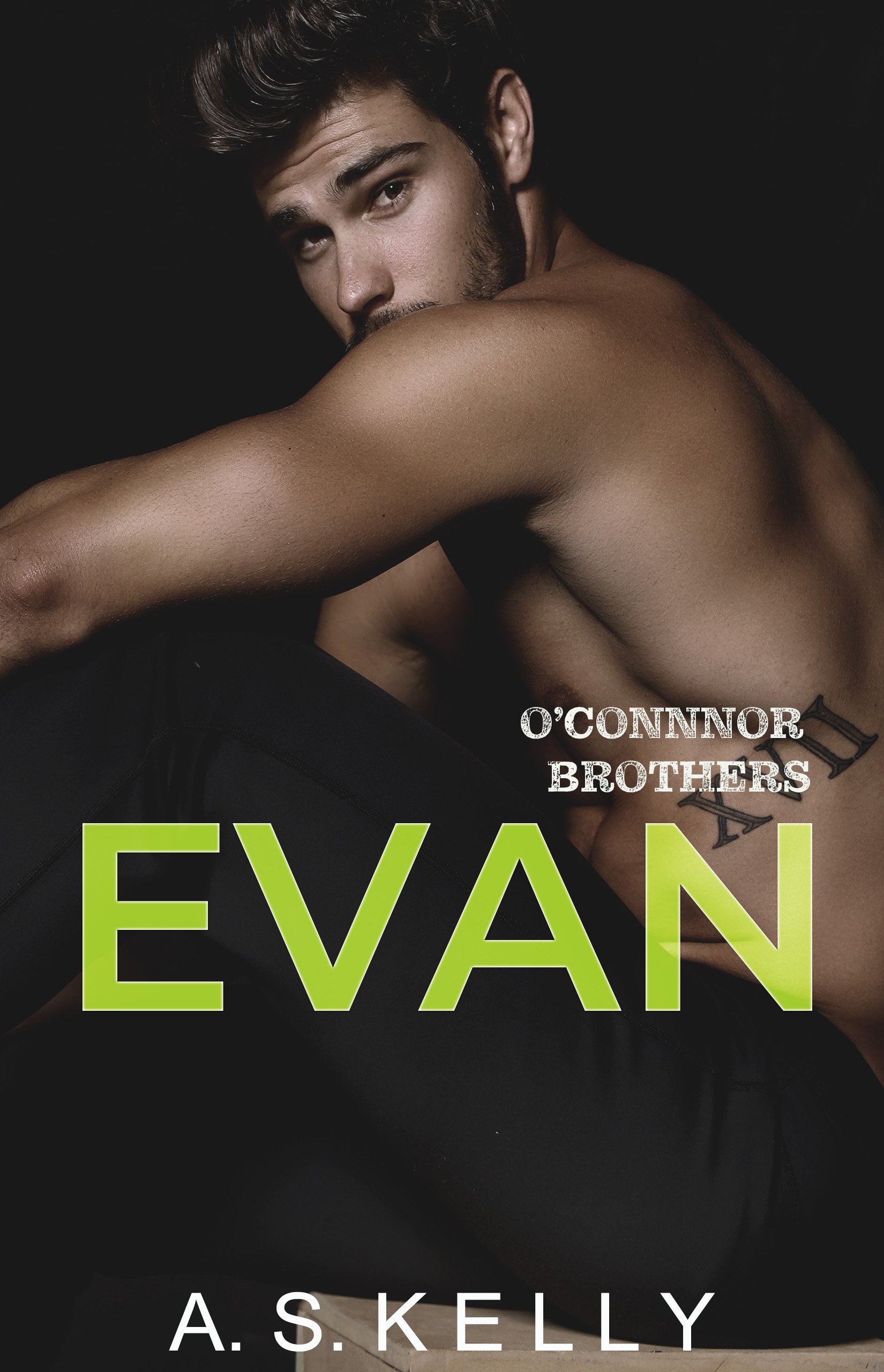 Shirtless man sitting, cover of "EVAN - O'Connor Brothers" by A.S. Kelly.