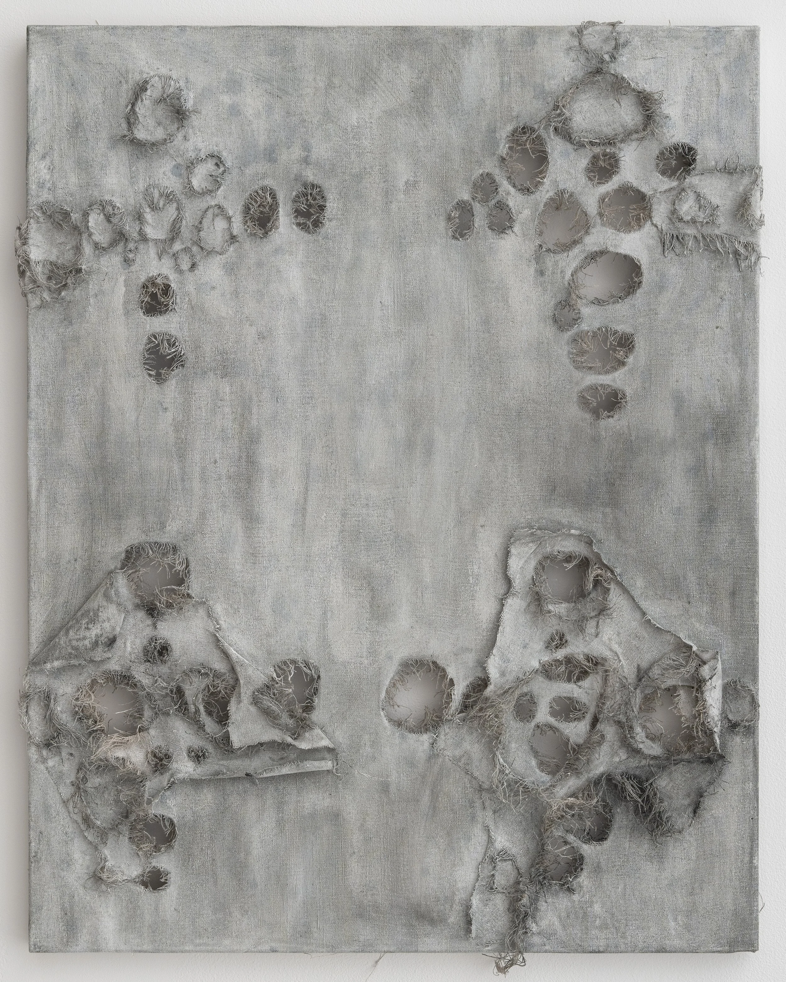   Loci , 2023, Linen, gesso and oil on linen, 95cm x 75cm. 