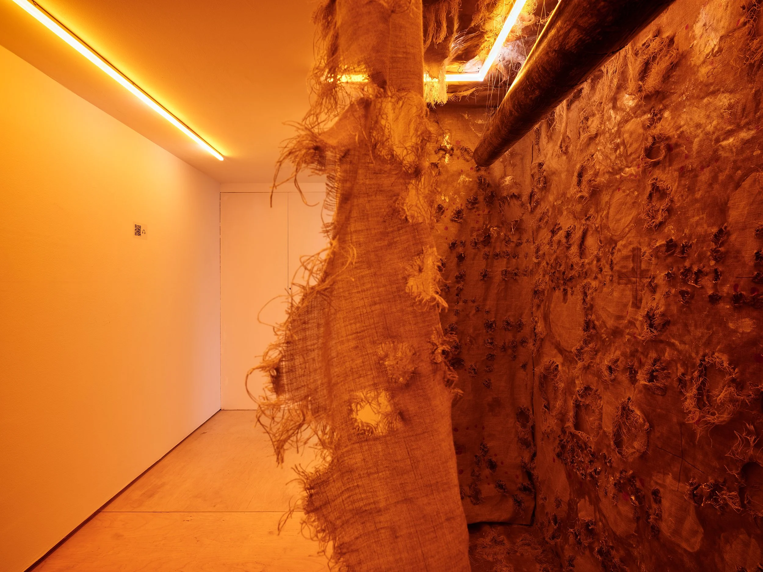   A. Passage , 2023, site specific installation at Commonage, London. 