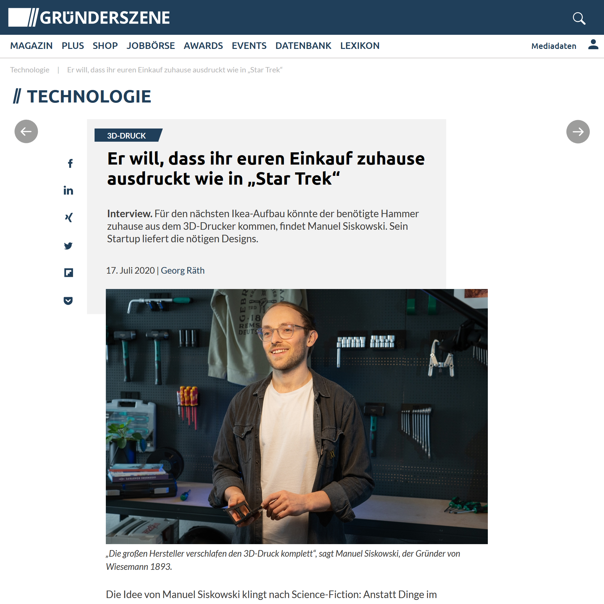 Making it to Gründerszene