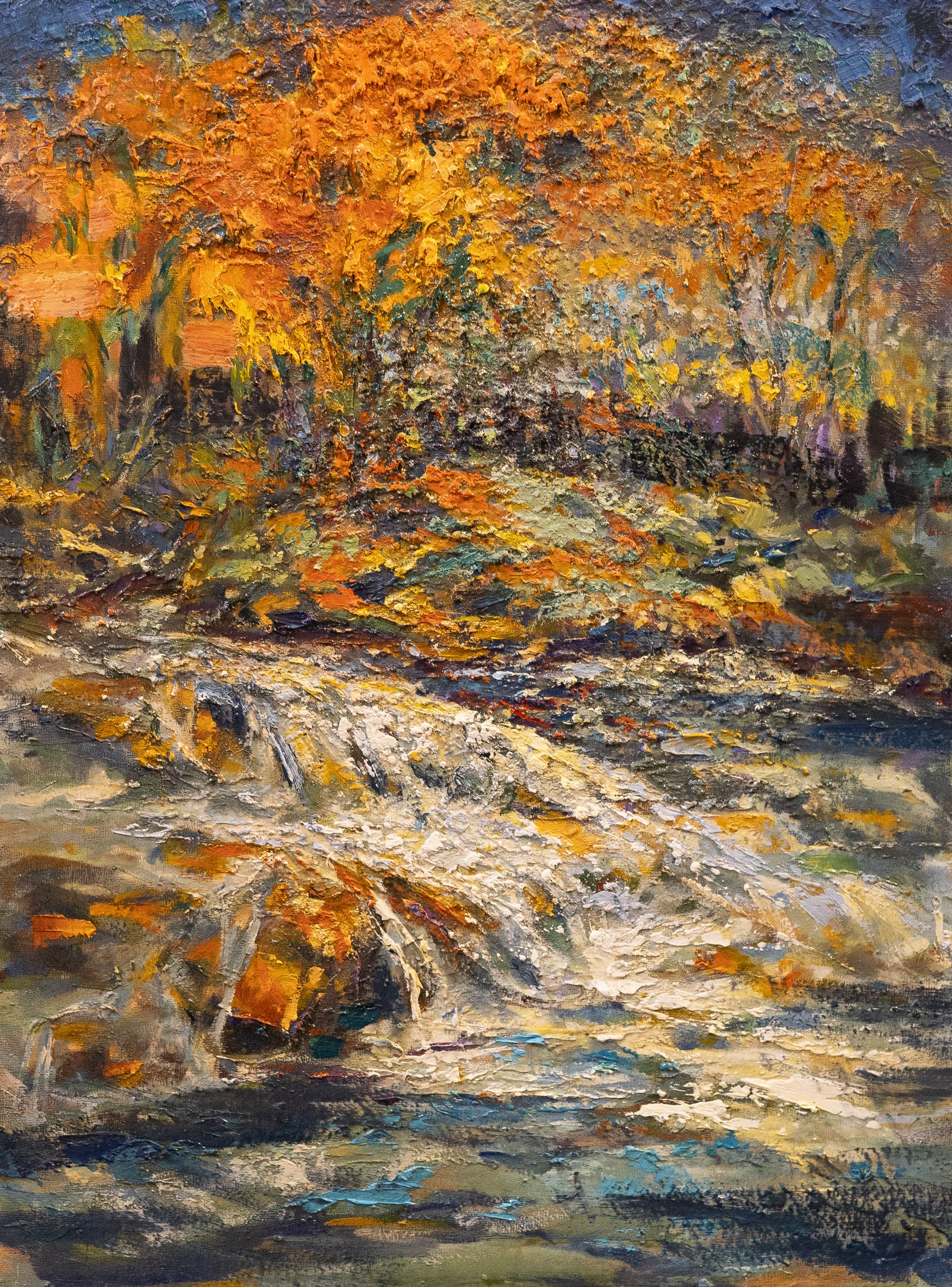  Rushing Water  18" x 24"   Oil on board  