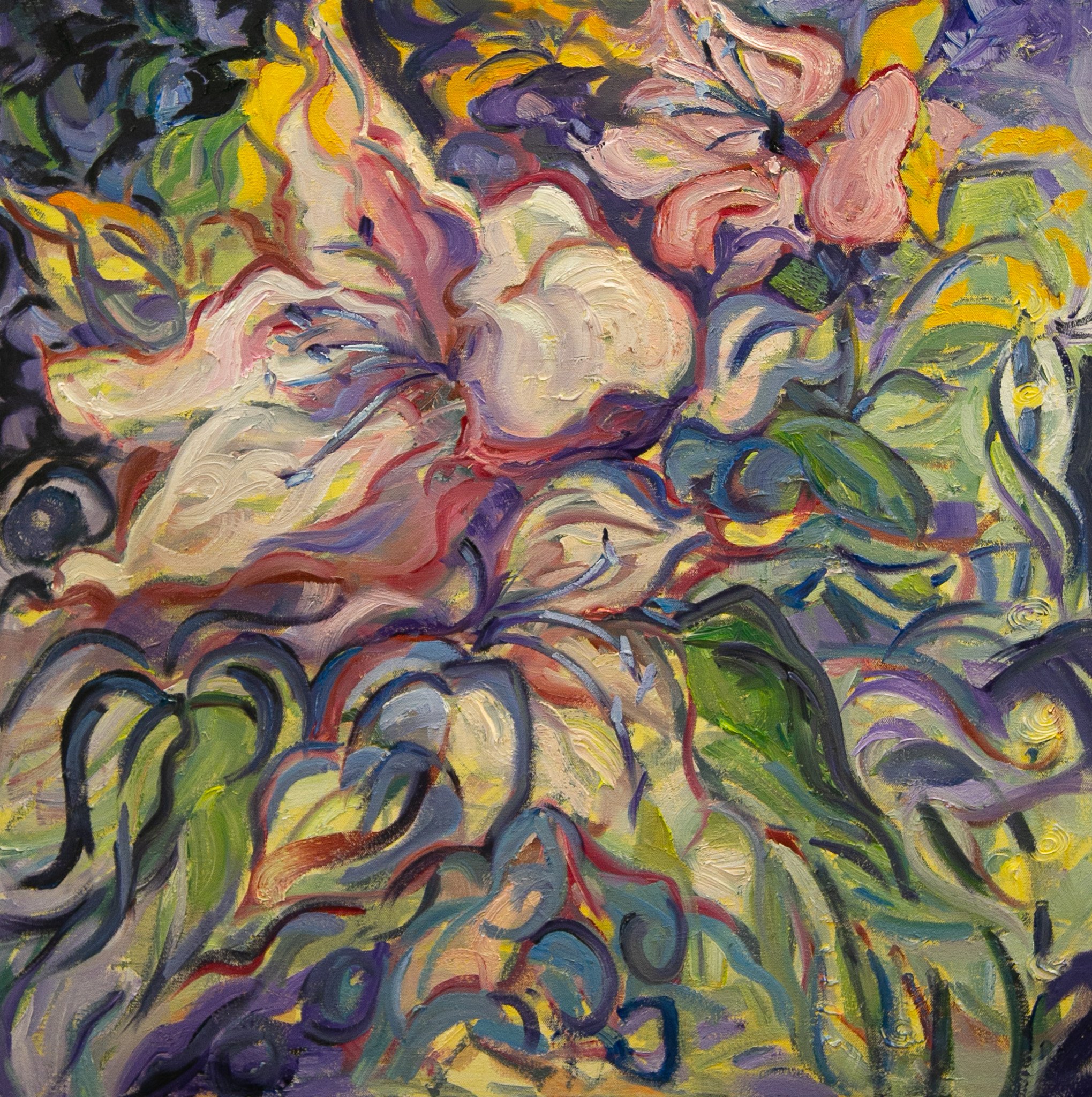   Lily on the Move   30" x 30"   Oil on canvas 