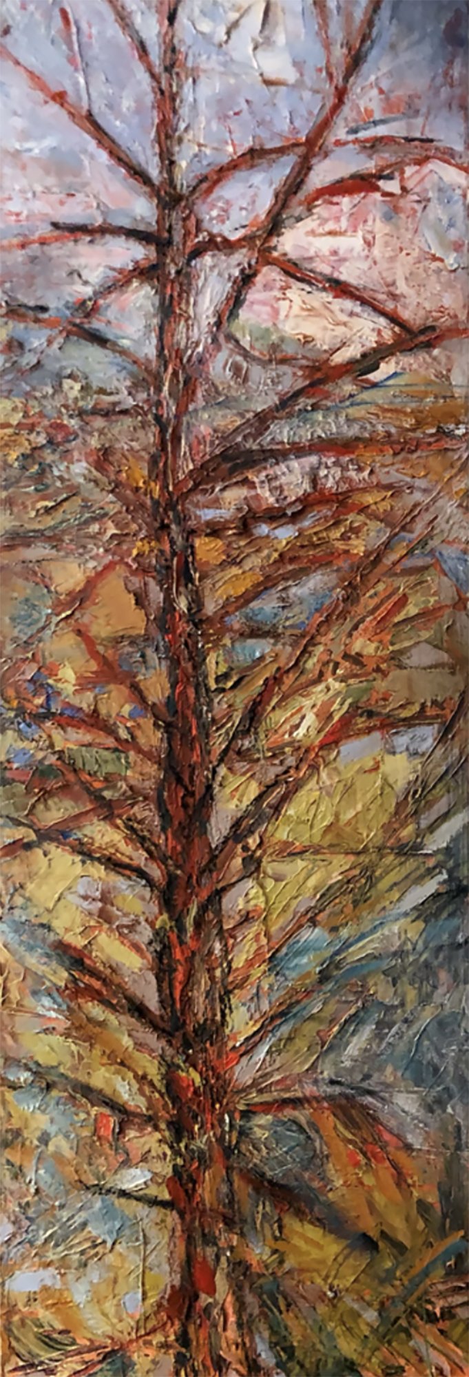   Layers of Life    48" x 12"   Oil on canvas 