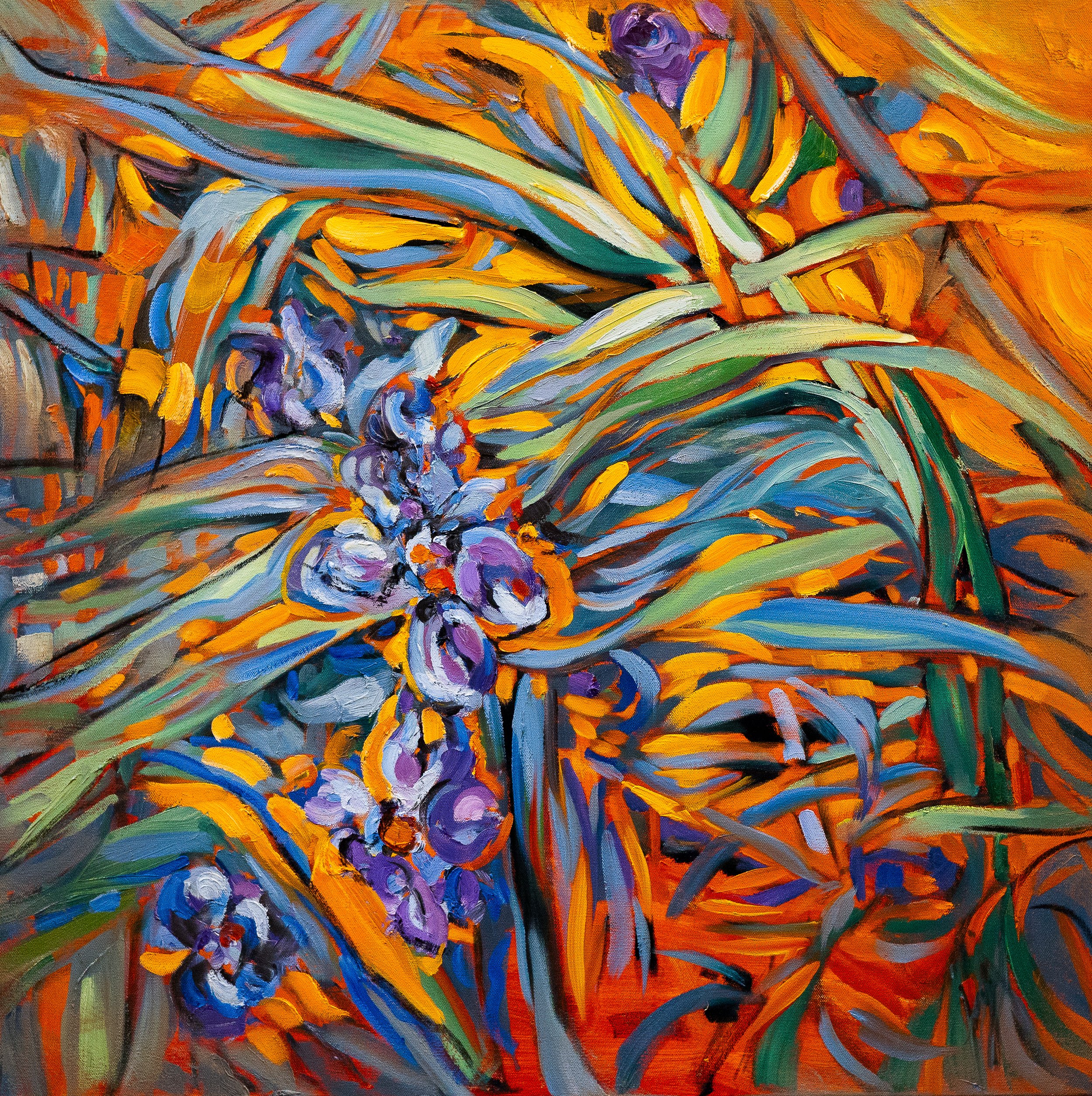   Blades of Color    30" x 30"   Oil on canvas  